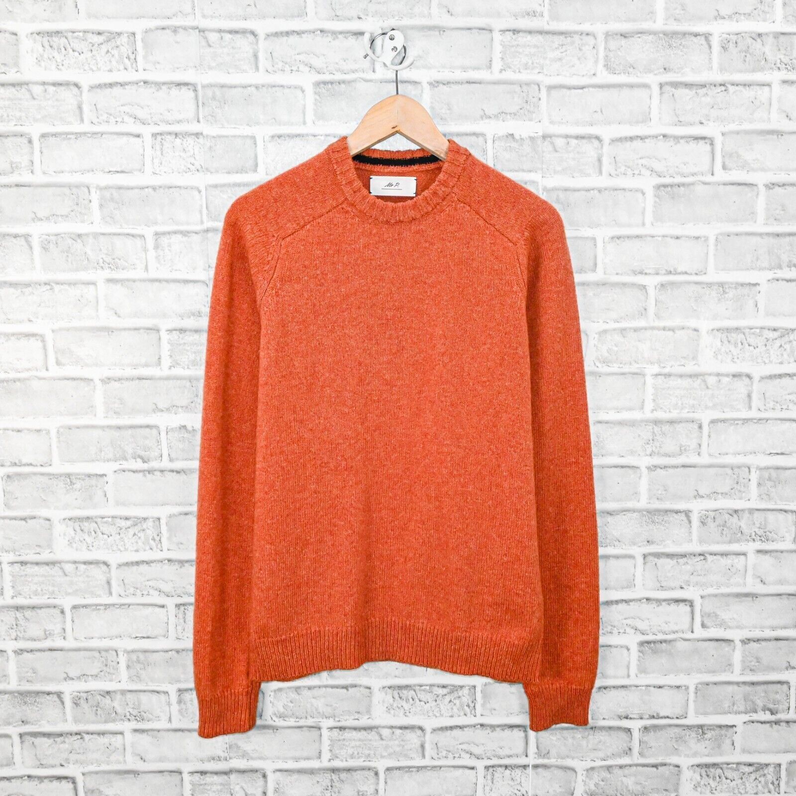 Porter Mr P. Mr Porter Mélange Shetland Wool Sweater Crew orange Size US S / EU 44-46 / 1 - 2 Thumbnail