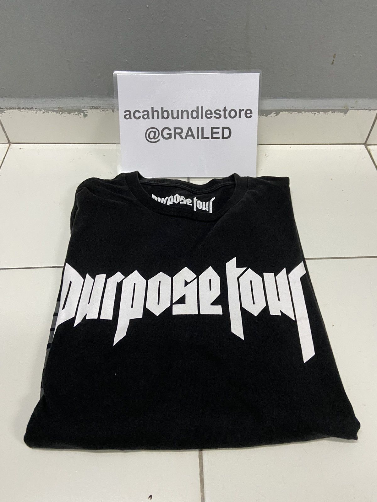 Justin Bieber JUSTIN BIEBER PURPOSE TOUR 2017 LONG SLEEVE Size US L / EU 52-54 / 3 - 15 Thumbnail