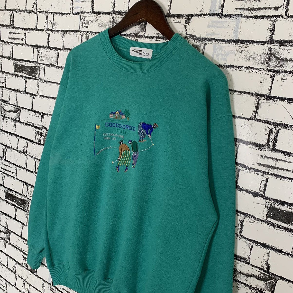 Vintage Vintage 90s Cocco Croco Designer Embroidered Sweatshirt Size US L / EU 52-54 / 3 - 3 Thumbnail