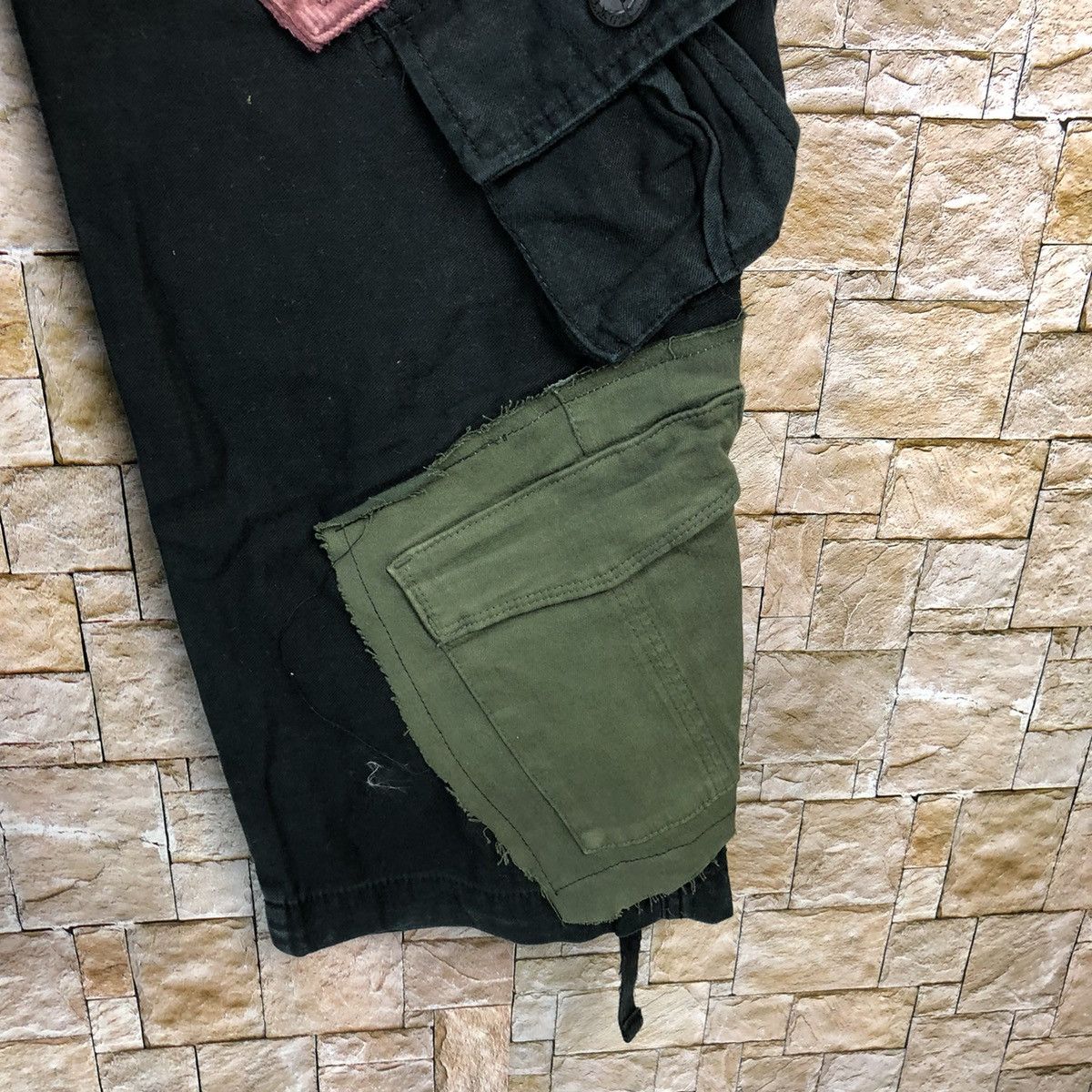 Japanese Brand Matchstick Black Cargo Multipocket Pants #A145 Size US 34 / EU 50 - 15 Thumbnail