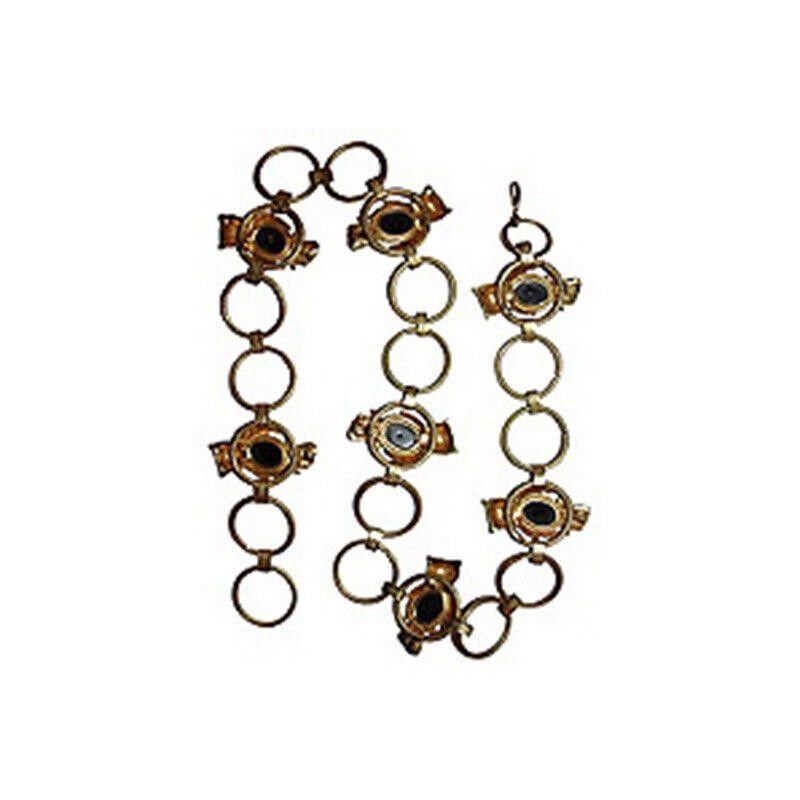 Designer Gold Tone Owl Belt with Simulated Black Onyx Cabochons Size ONE SIZE - 3 Thumbnail