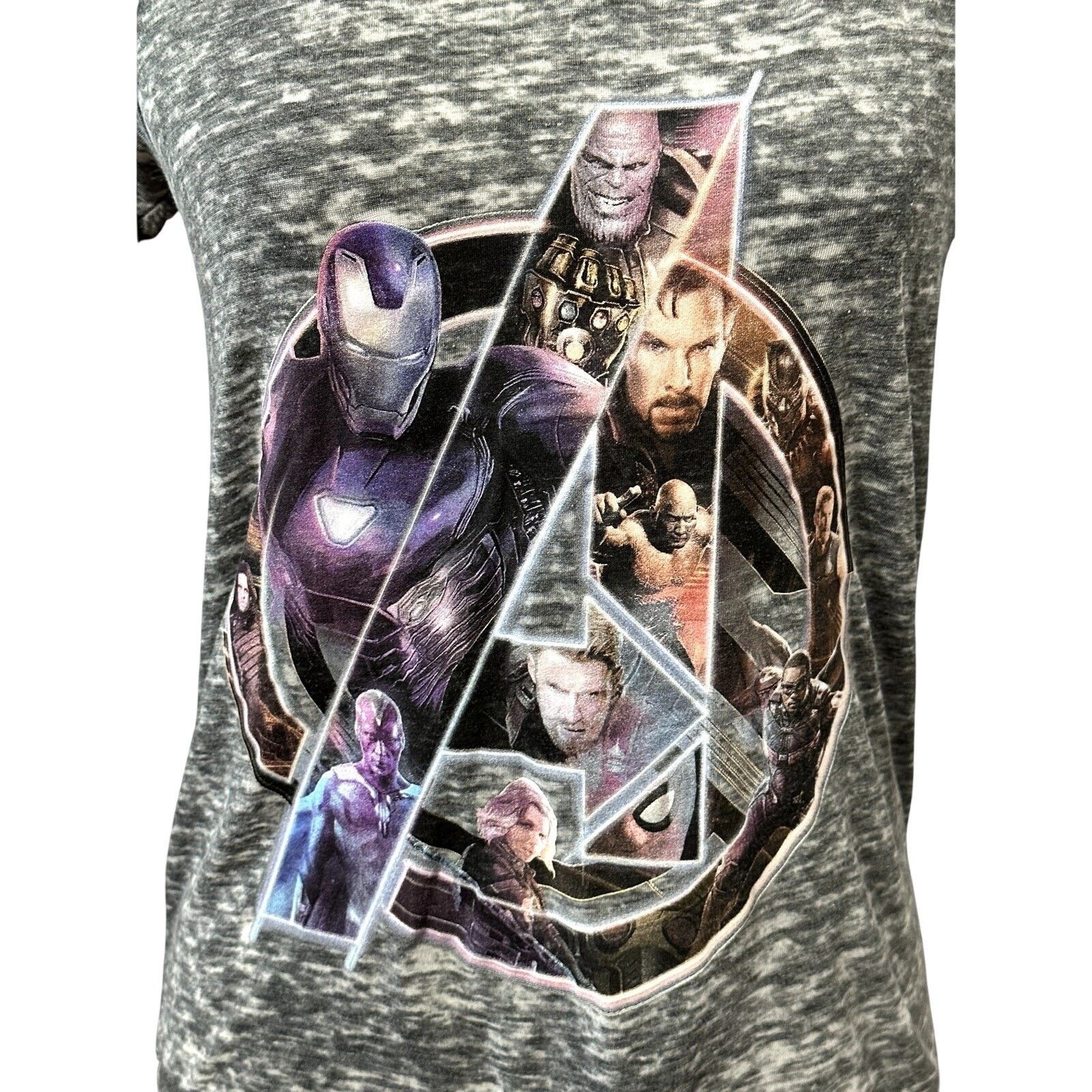 Marvel Comics Marvel Avengers Comics TShirt Short Sleeves VNeckline Gray S Size S / US 4 / IT 40 - 3 Thumbnail