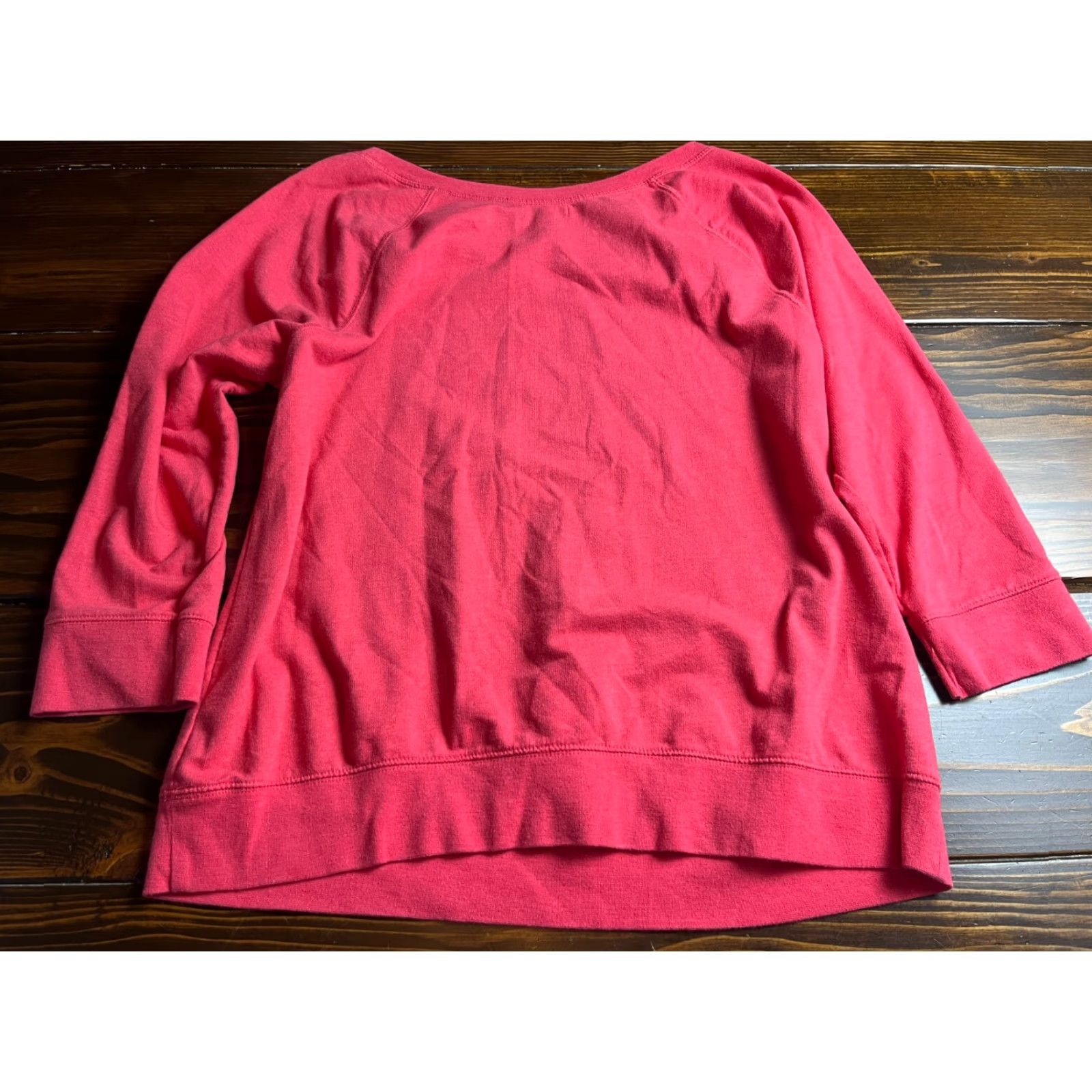 Old Navy Old Navy Sweater Women L Pink Patriotic 3/4 Sleeve Pullover Casual Shirt Size L / US 10 / IT 46 - 2 Thumbnail