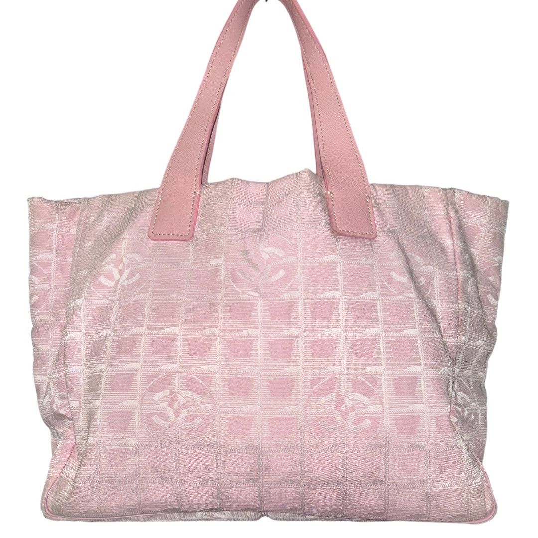 image of Chanel Pink Nylon Travel Tote Bag, Men's