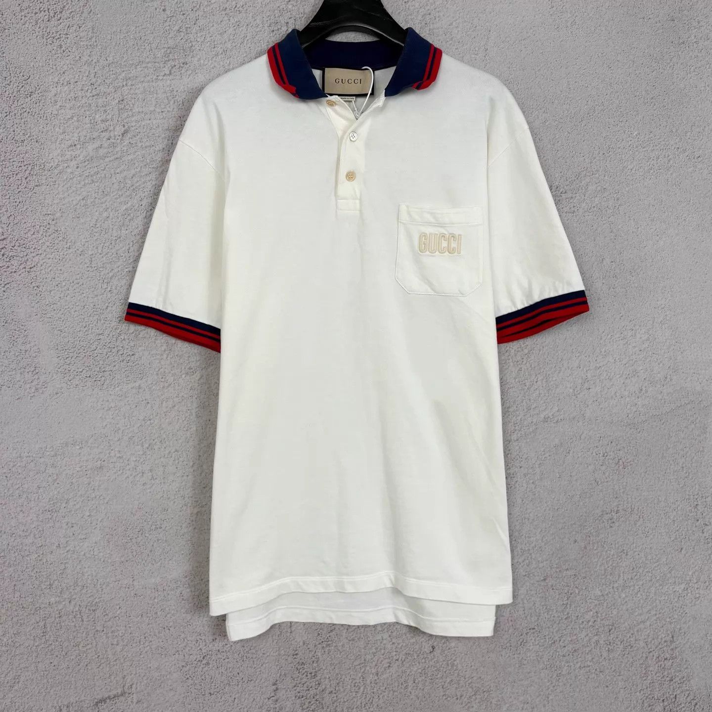 Gucci Gucci White Animal Print Embroidered Logo Short Tee XXXL Size US XXL / EU 58 / 5 - 1 Thumbnail