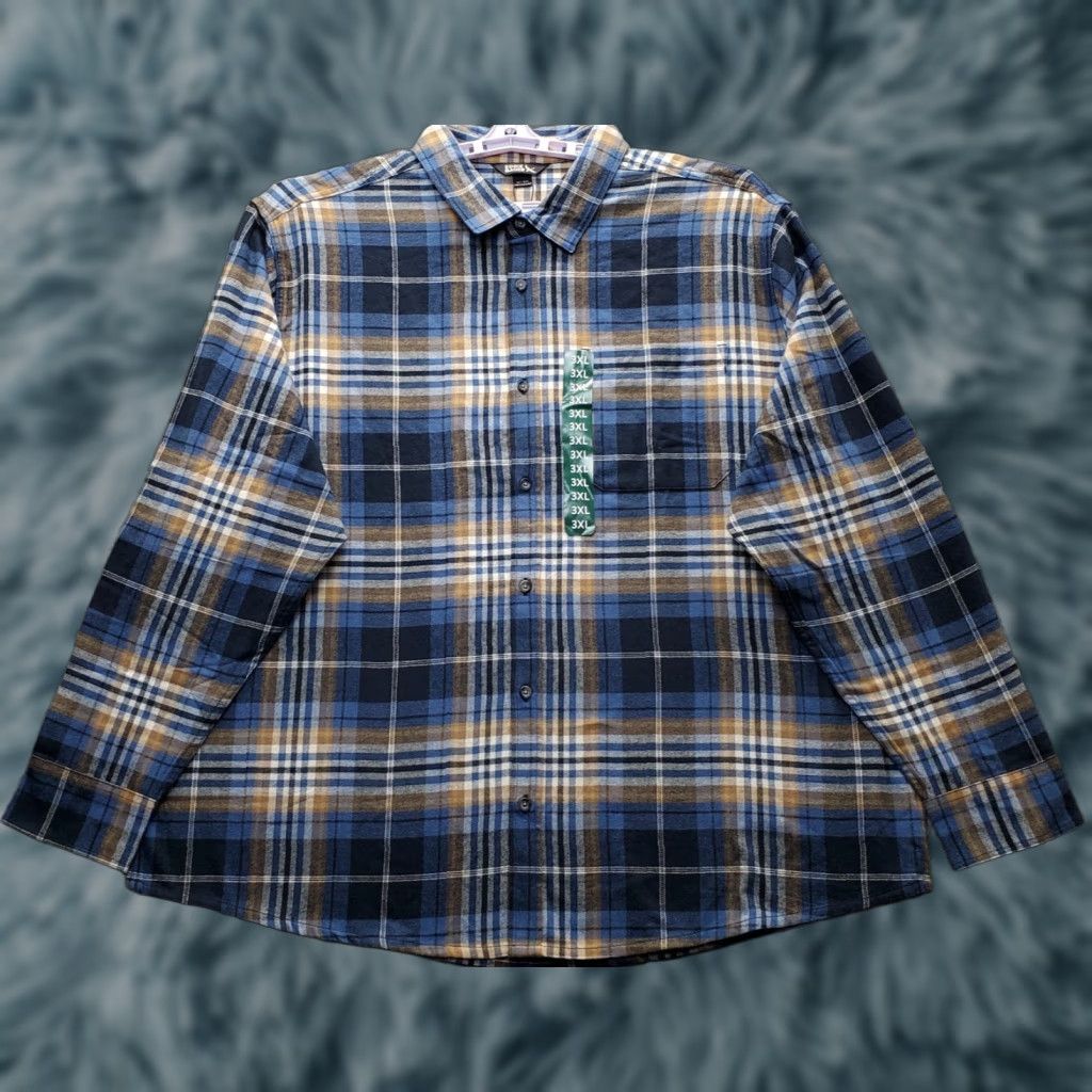 Eddie Bauer Eddie Bauer Mens 3XL Flannel Shirt Plaid Relaxed Open Collar EB008604 Size US XXL / EU 58 / 5 - 1 Thumbnail