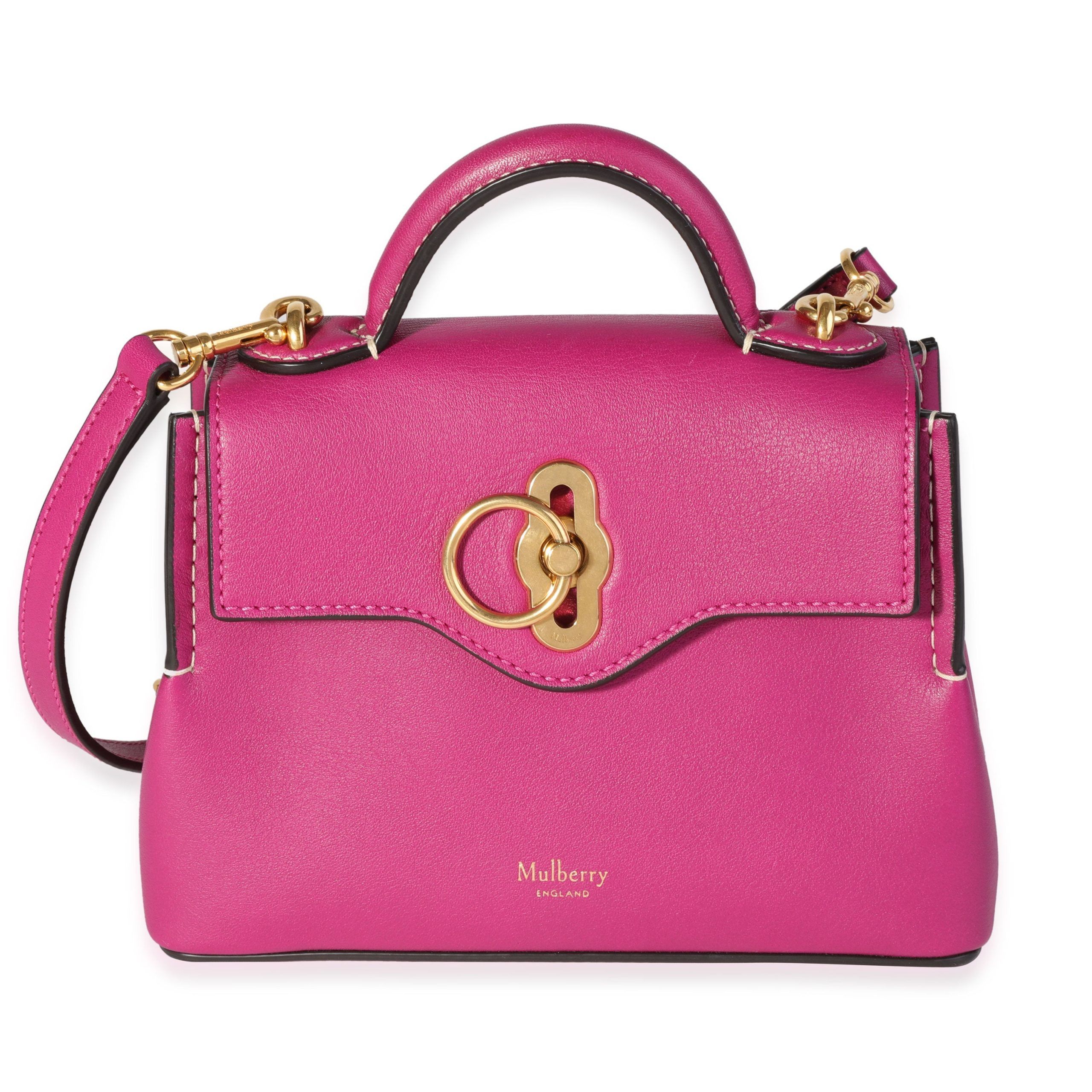 Mulberry Deep Pink Silky Calf Micro Seaton Bag
