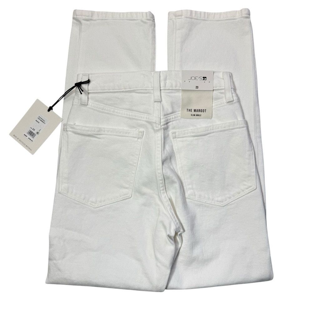 Joe's NWT New $198 Joe's The Margot Slim Ankle White Jeans Size 2 Size 23" - 4 Thumbnail