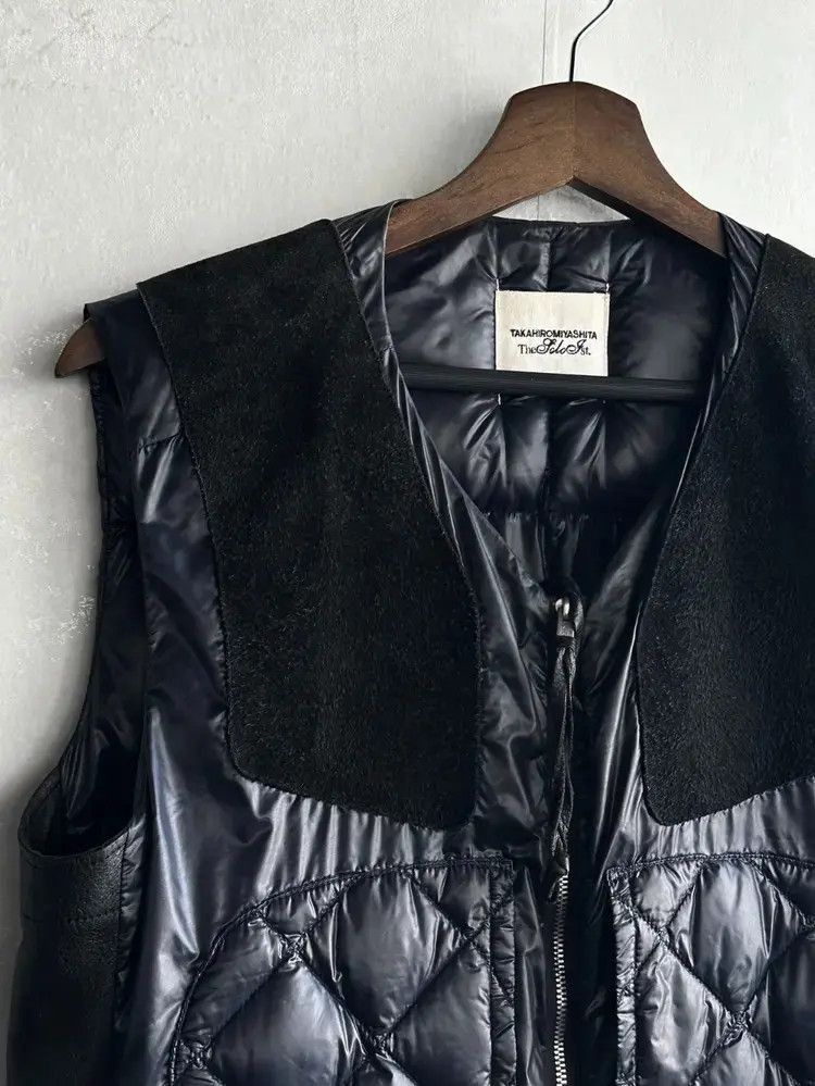 Takahiromiyashita The Soloist. Sz 48 The Soloist 12AW Leather Joint Puffer Vest-2505 Size US M / EU 48-50 / 2 - 1 Thumbnail