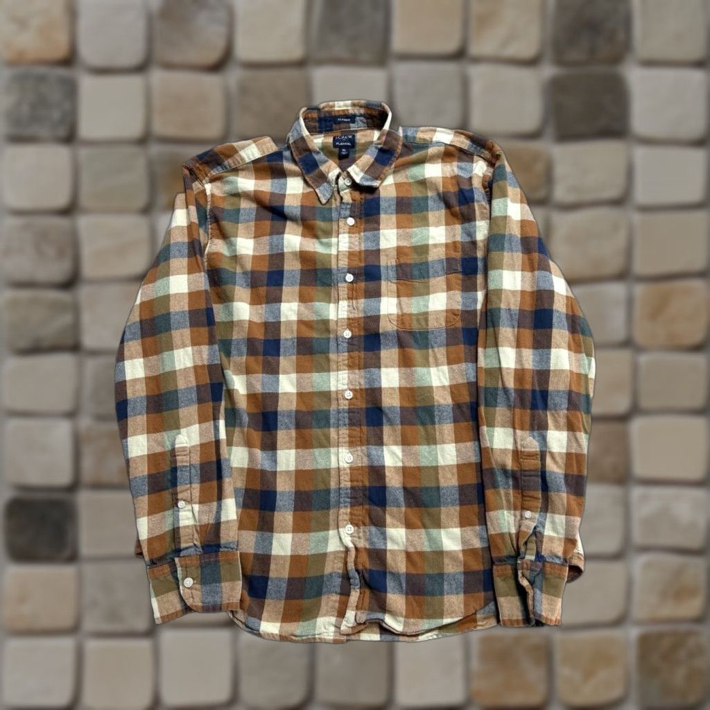J.Crew J.CREW Shirt Mens XL Multicolor Plaid Cotton Flannel Button-Up Casual Size US XL / EU 56 / 4 - 1 Thumbnail