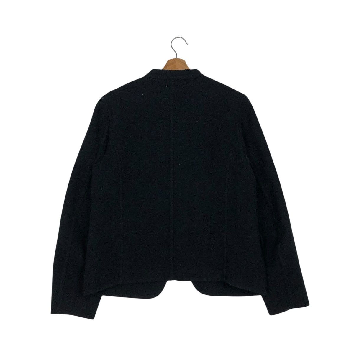 Jil Sander 🔥RICH BLACK CROPPED WOOL JACKET BIKER JILL SANDER J+ UNIQLO Size L / US 10 / IT 46 - 10 Thumbnail