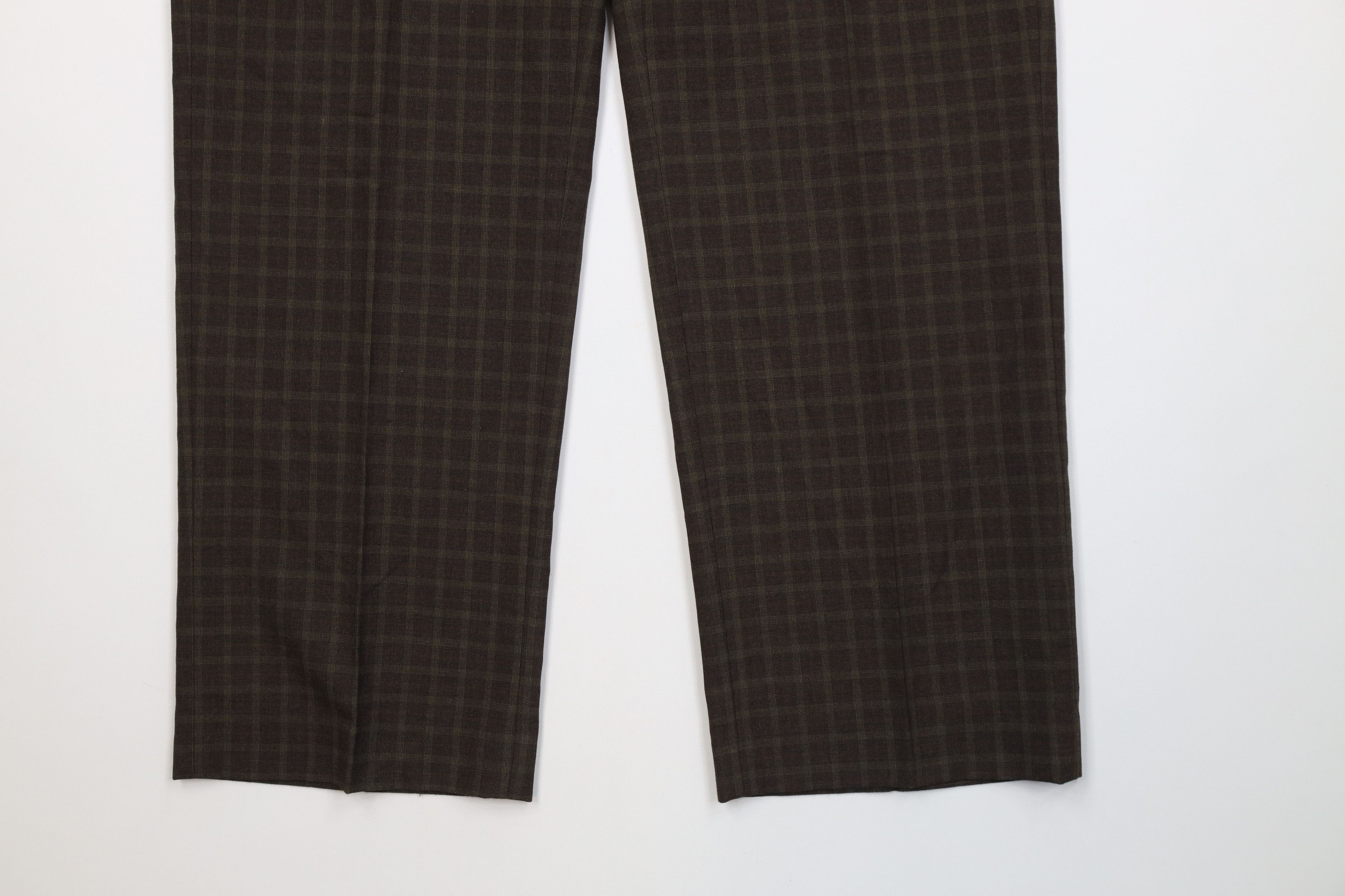Vintage Vintage Y2K Streetwear Wide Leg Chino Pants Brown Plaid Size US 34 / EU 50 - 4 Thumbnail