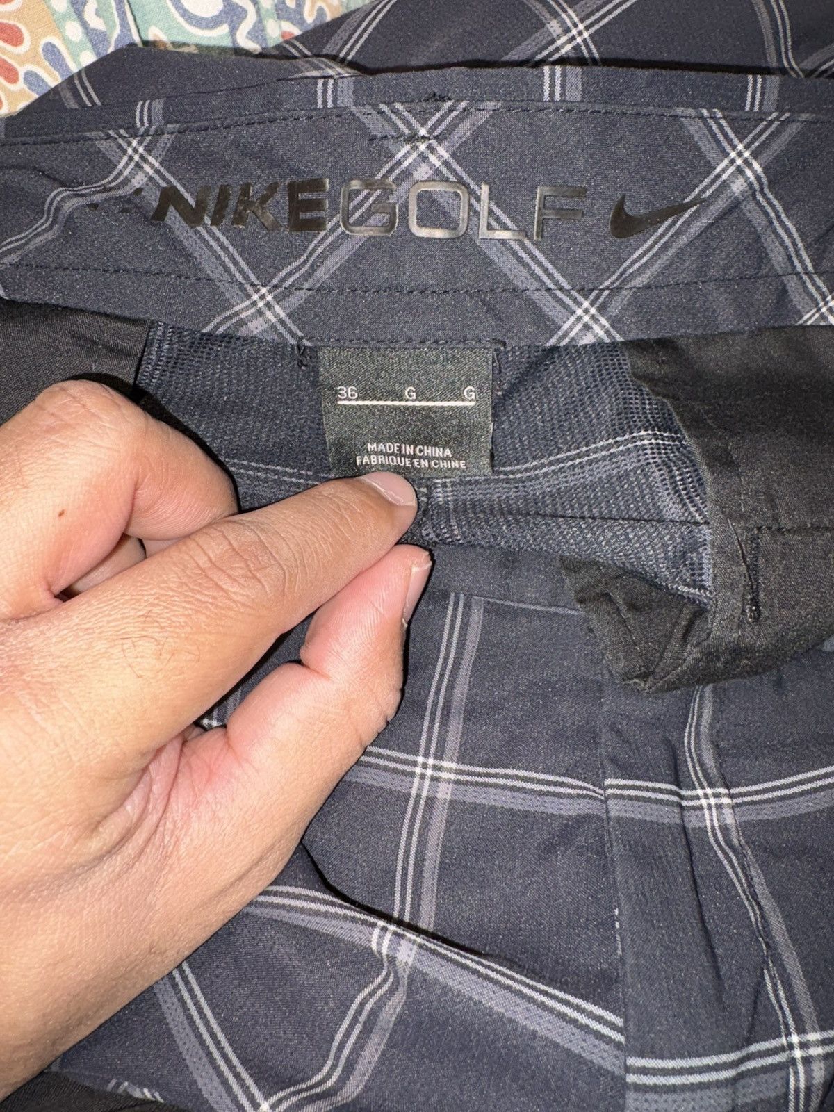 Nike Nike Golf Black chequered button up shorts size 36 Size US 36 / EU 52 - 5 Thumbnail