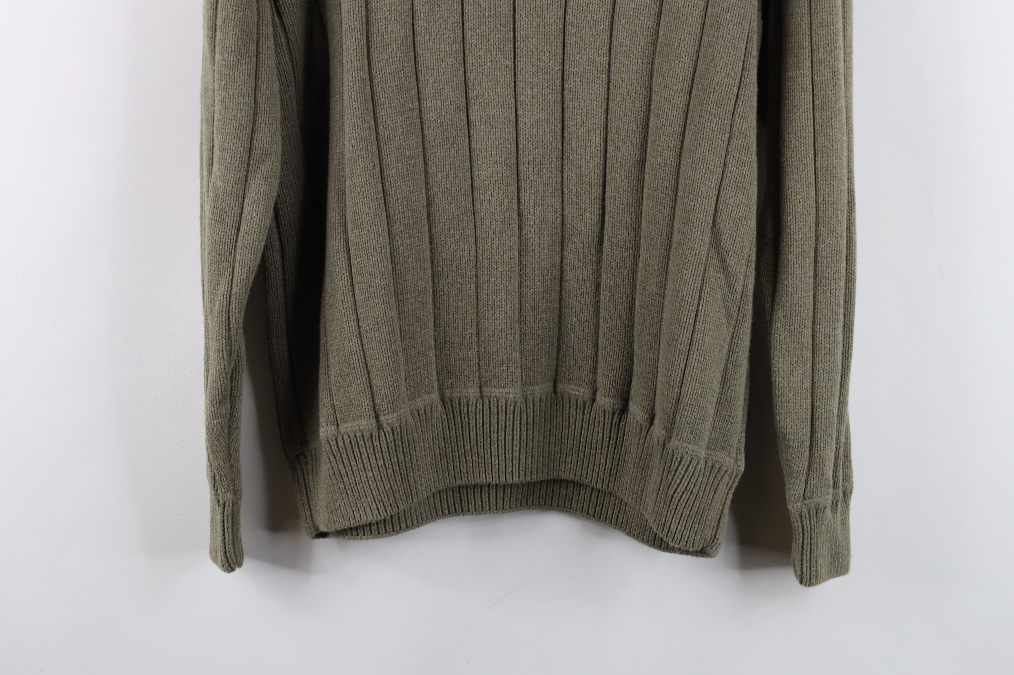 Vintage Vintage 90s Streetwear Chunky Ribbed Knit Sweater Green Size US M / EU 48-50 / 2 - 11 Thumbnail