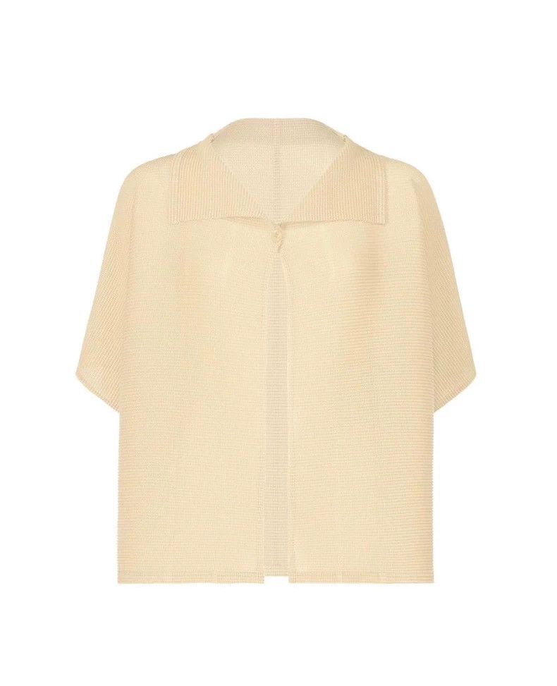 Issey Miyake Issey Miyake size:one size Beige short-sleeved coat Size S / US 4 / IT 40 - 2 Thumbnail