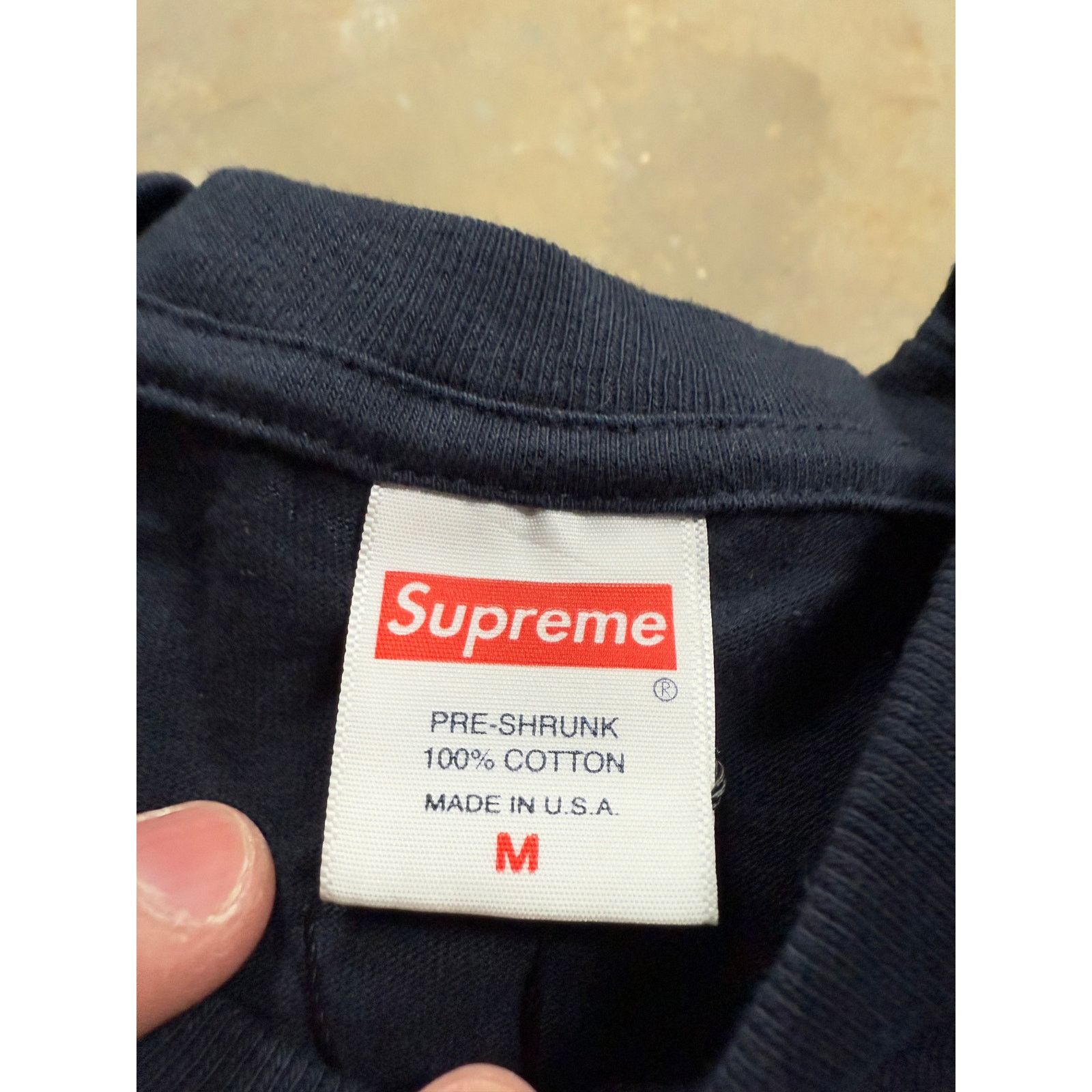 Supreme Supreme Tee Navy Pink Used Medium Size US M / EU 48-50 / 2 - 3 Thumbnail