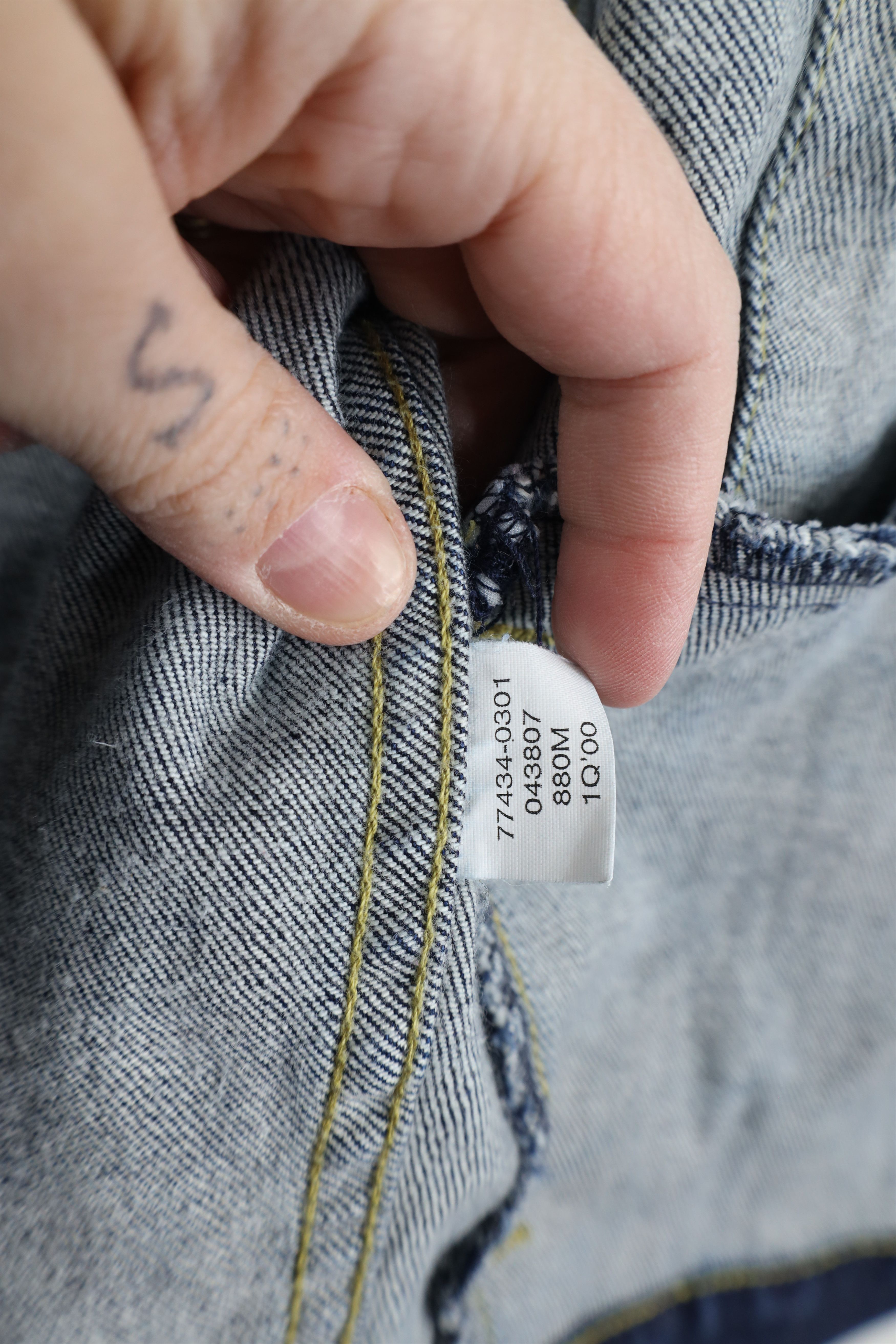Levi's × Vintage Vintage Y2K 2000 Levis Denim Jean Trucker Jacket Blue Size S / US 4 / IT 40 - 11 Thumbnail