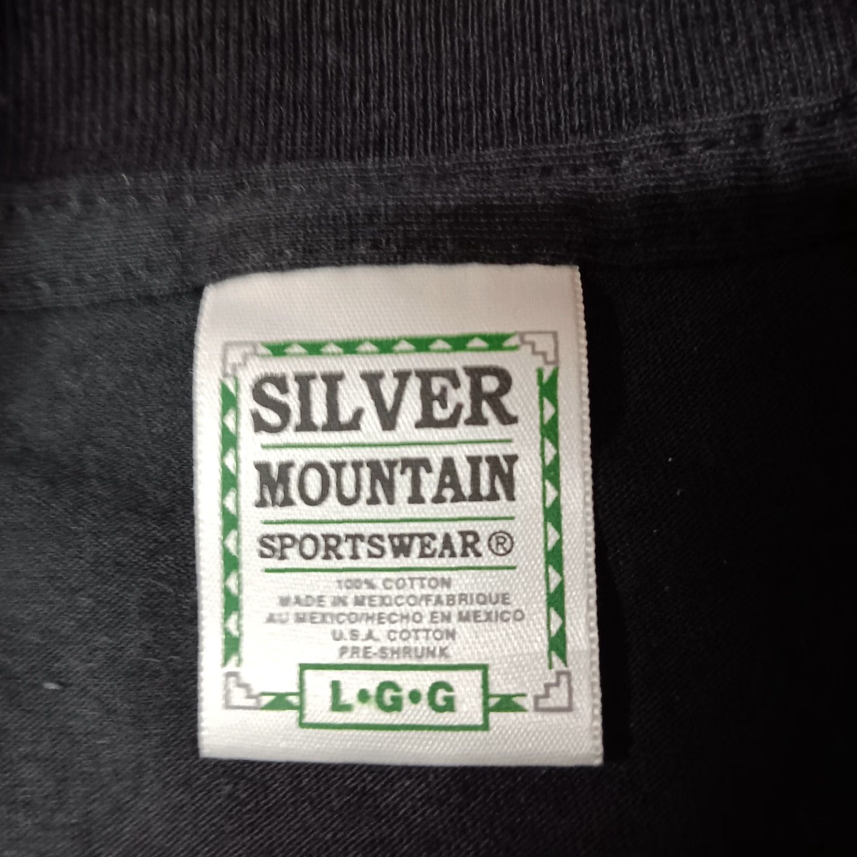 Vintage VINTAGE Silver Mountain Shoebox Greetings Shirt L Black Graphic T-Shirt Birthday Mens Size US L / EU 52-54 / 3 - 4 Thumbnail