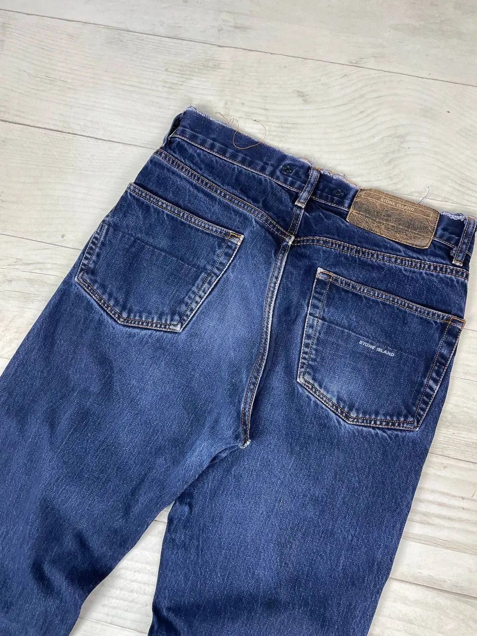 Stone Island Vintage Stone Island Denim Jeans 90s Distrissed Faded Y2K Size US 31 - 10 Thumbnail