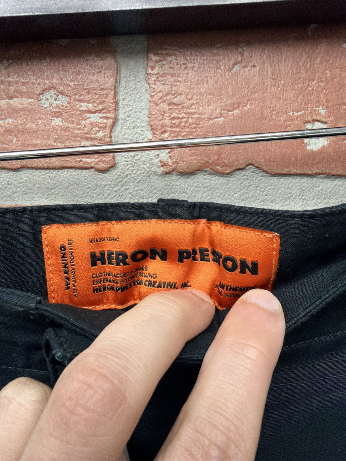 Heron Preston HERON PRESTON Cargo Pants, Size S, , Black, Solid Color, Size US 28 / EU 44 - 8 Thumbnail