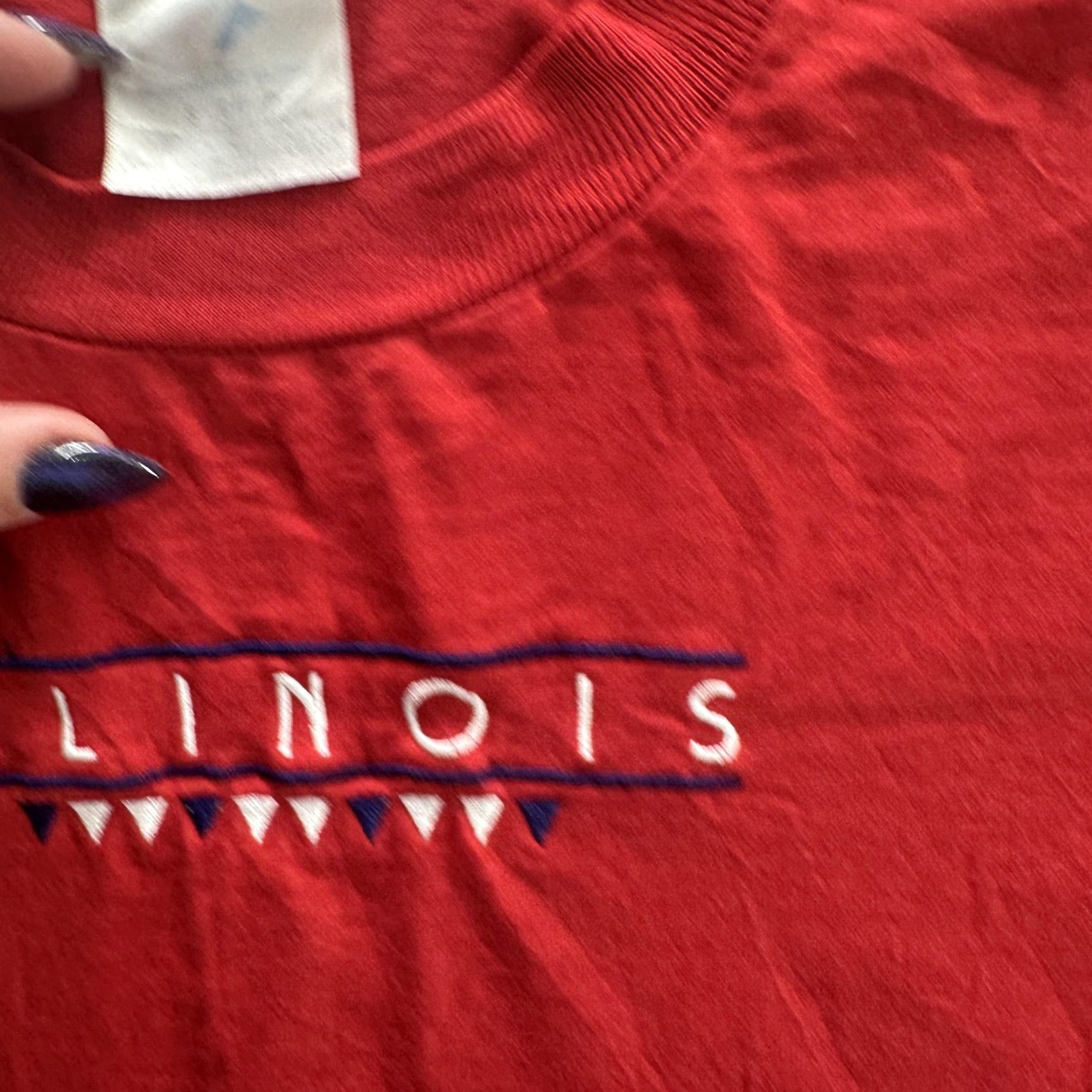 Jerzees VINTAGE Illinois Shirt Mens Small Red Embroidered Tee College Crewneck 90s USA Size US S / EU 44-46 / 1 - 7 Thumbnail