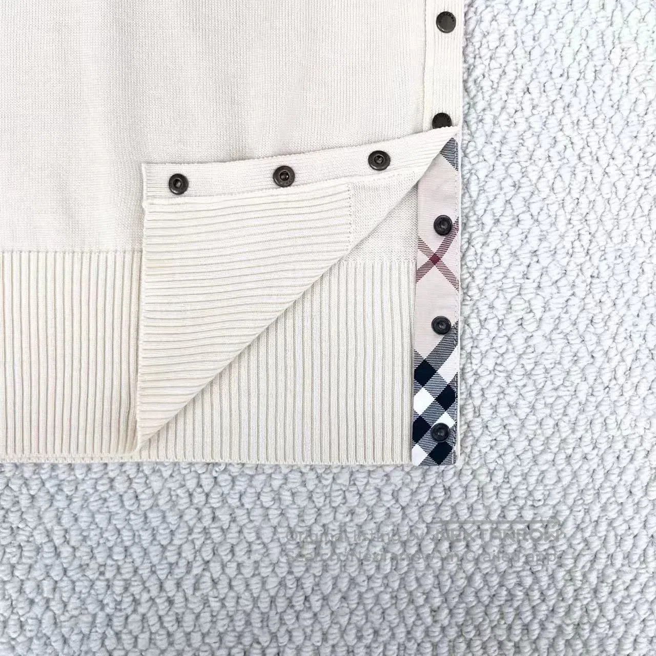 Burberry beige short sleeve wool knit top. Size S / US 4 / IT 40 - 4 Thumbnail