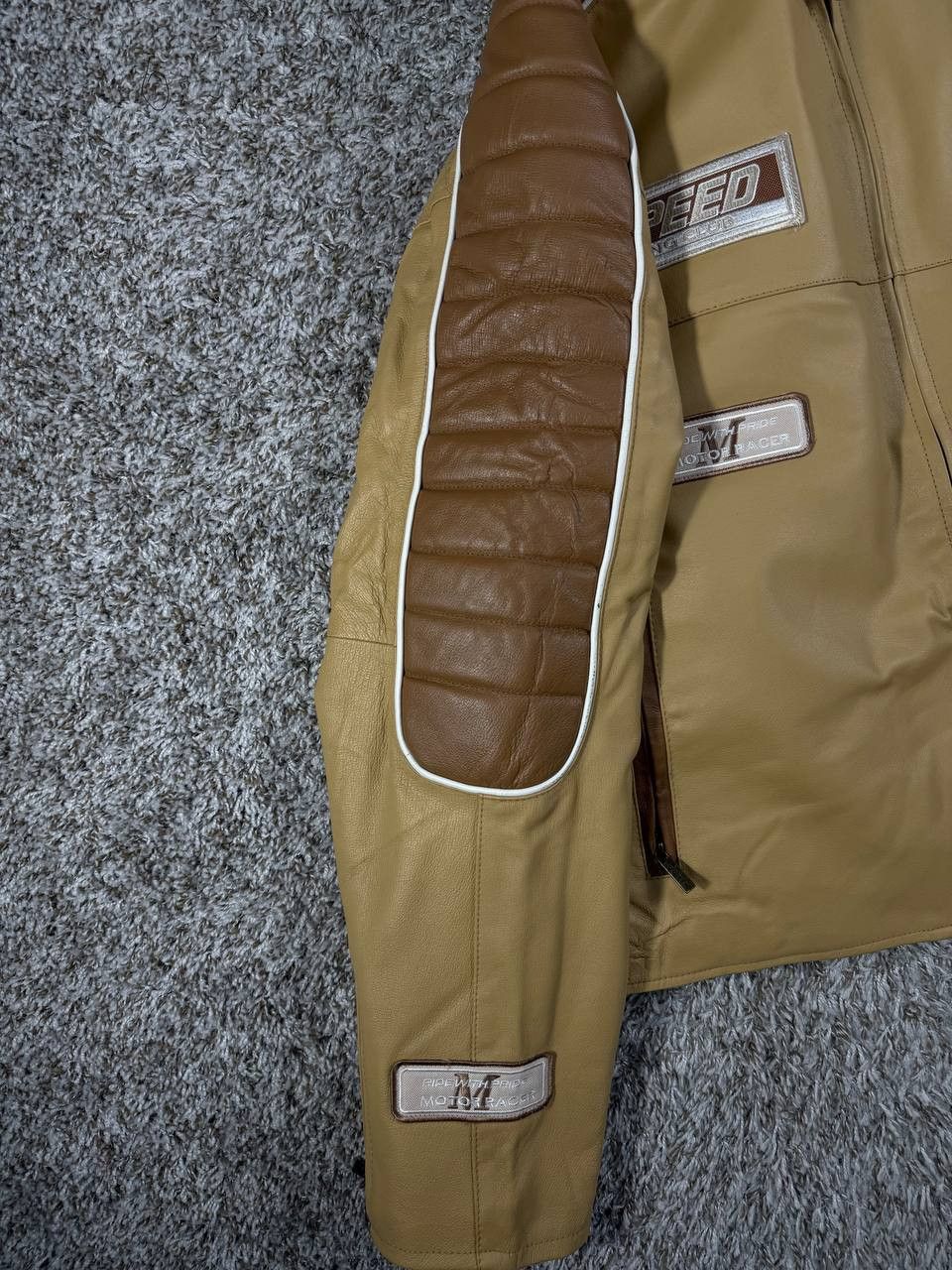 Genuine Leather WILDA Genuine Leather Racing Jacket Moto Biker Patches Size US XXL / EU 58 / 5 - 9 Thumbnail