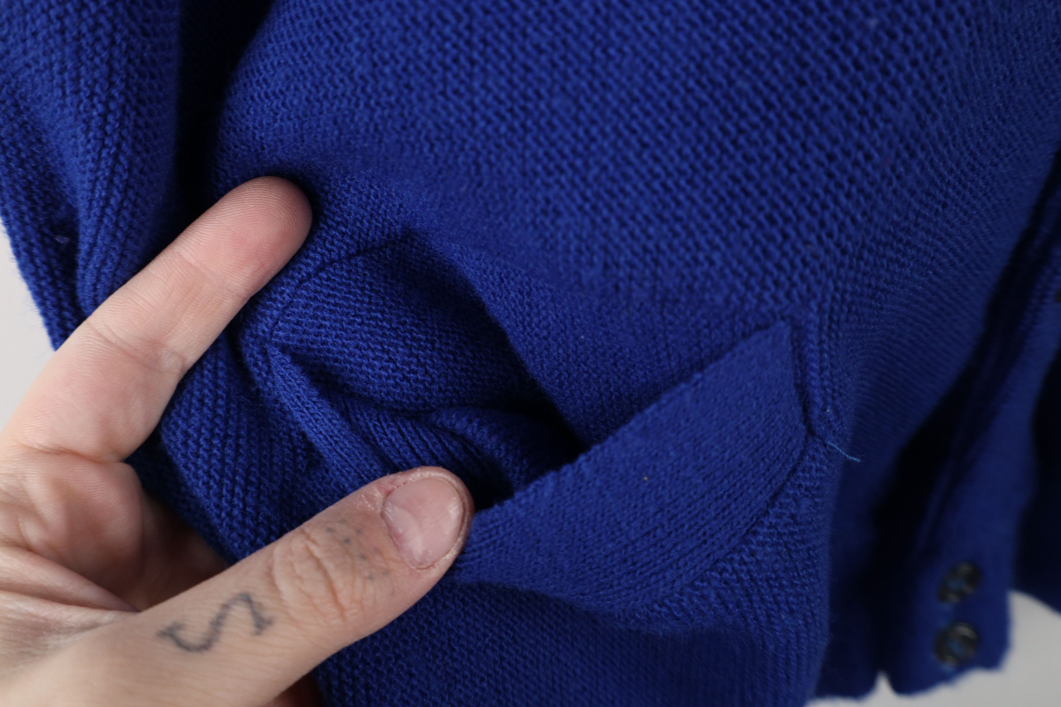 Vintage Vintage 70s Streetwear Knit Button Cardigan Sweater Blue USA Size US L / EU 52-54 / 3 - 5 Thumbnail
