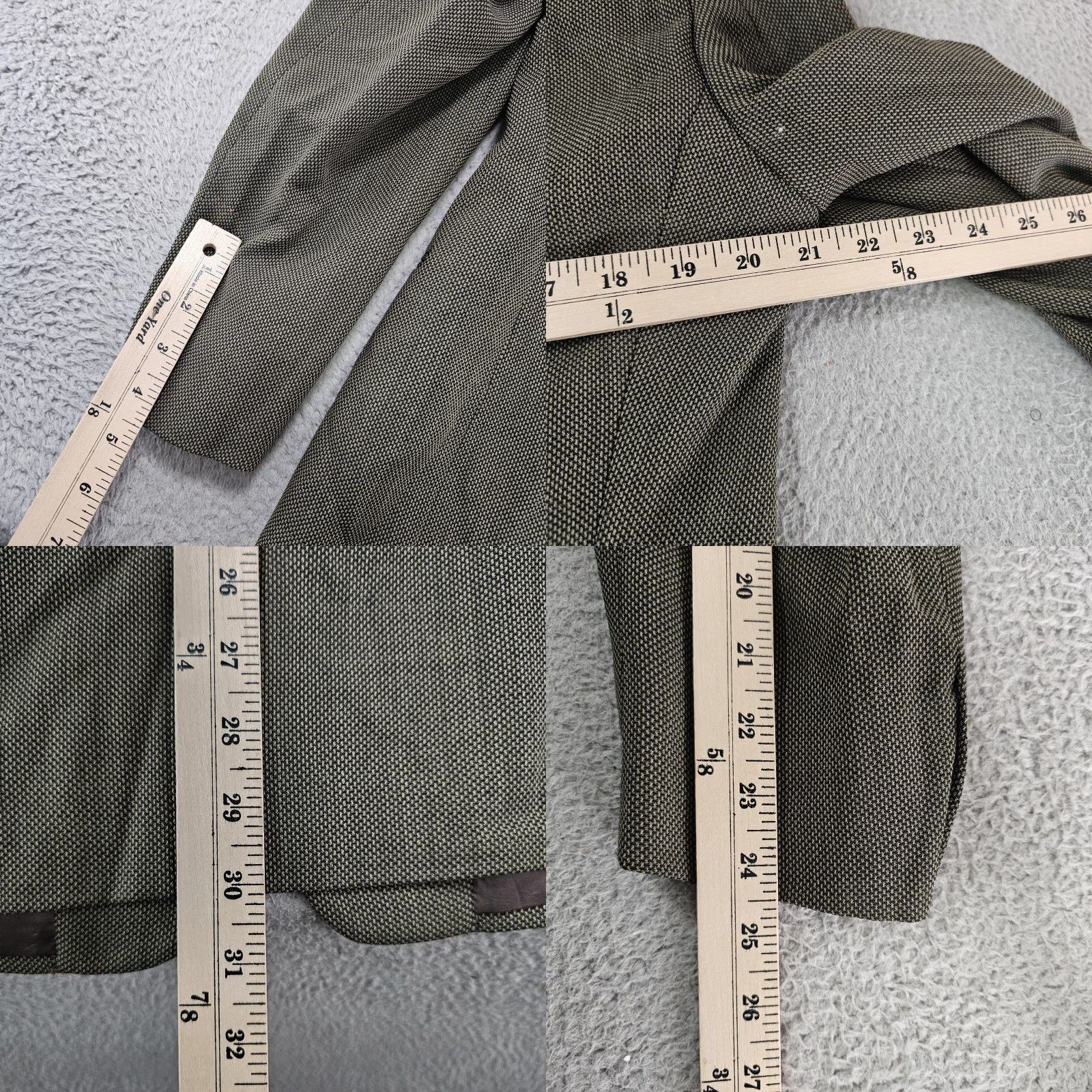 Giorgio Armani Giorgio Armani Le Collezioni Blazer Mens 42R Brown Wool Sport Coat Single-Breasted 3-Button Notch Lapel Made in Italy Size 42R - 9 Thumbnail