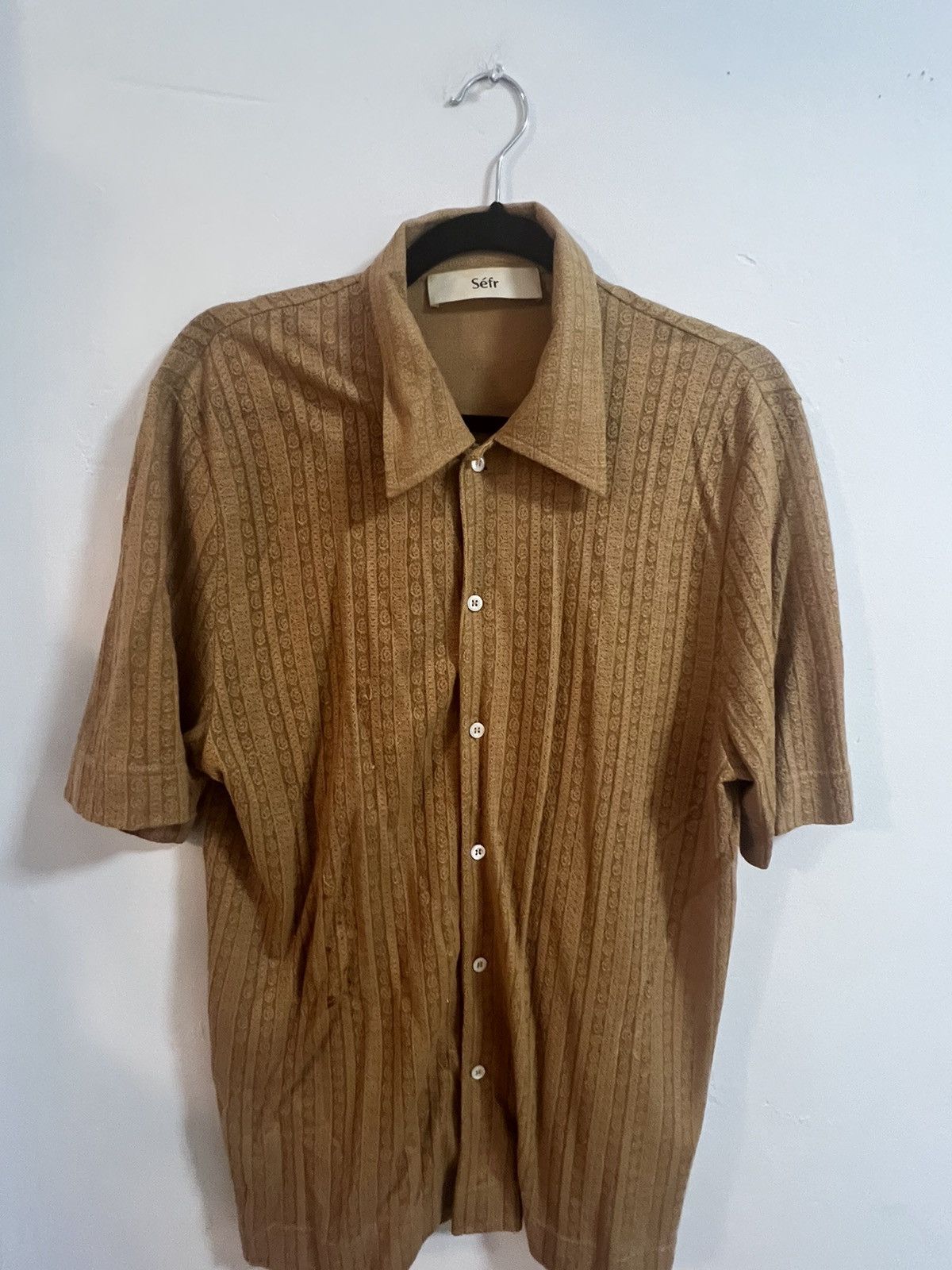 Sefr Sefr Crochet Short Sleeve Button Up Size US M / EU 48-50 / 2 - 5 Thumbnail