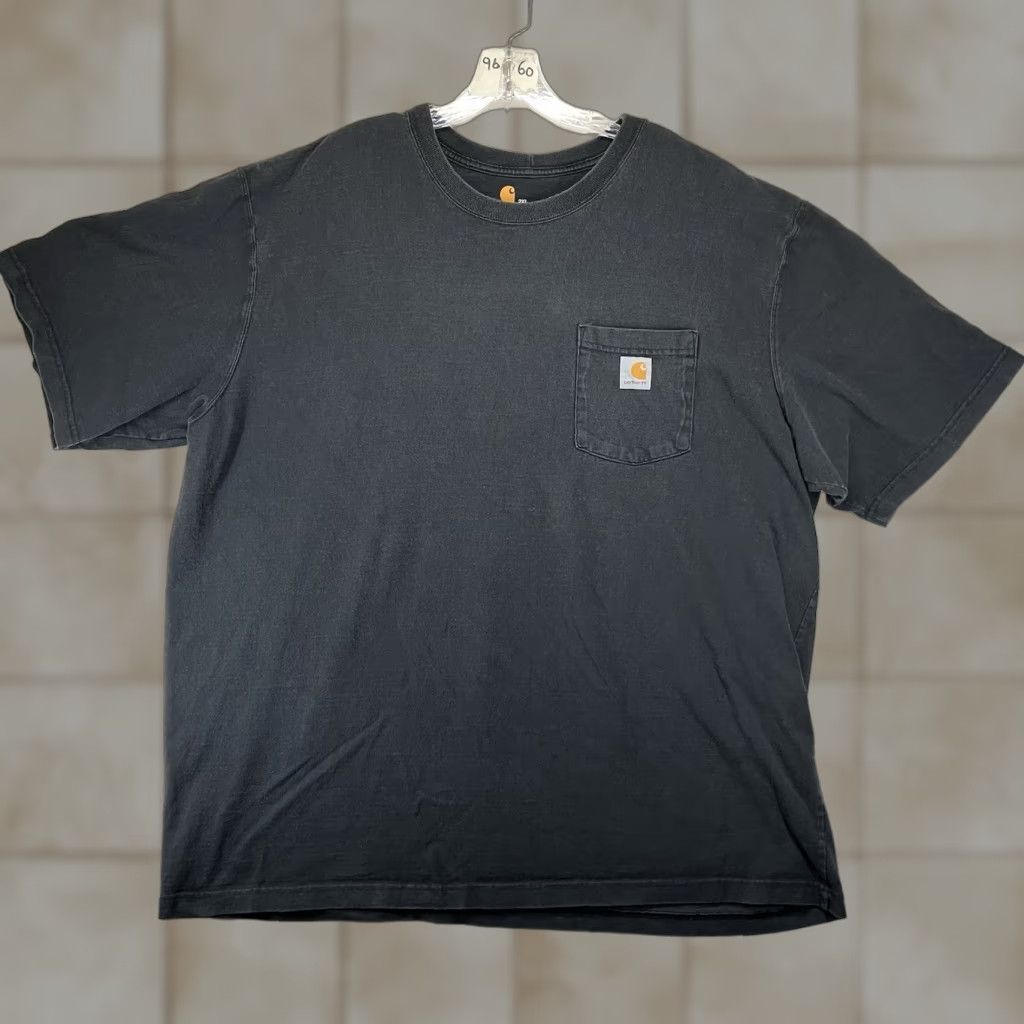 Carhartt Carhartt T-Shirt Mens 2XL Short Sleeve Crew Neck Black Heavy Cotton Regular Fit Logo Pockets All Seasons Classic Outdoor Vintage No Size US XXL / EU 58 / 5 - 1 Thumbnail