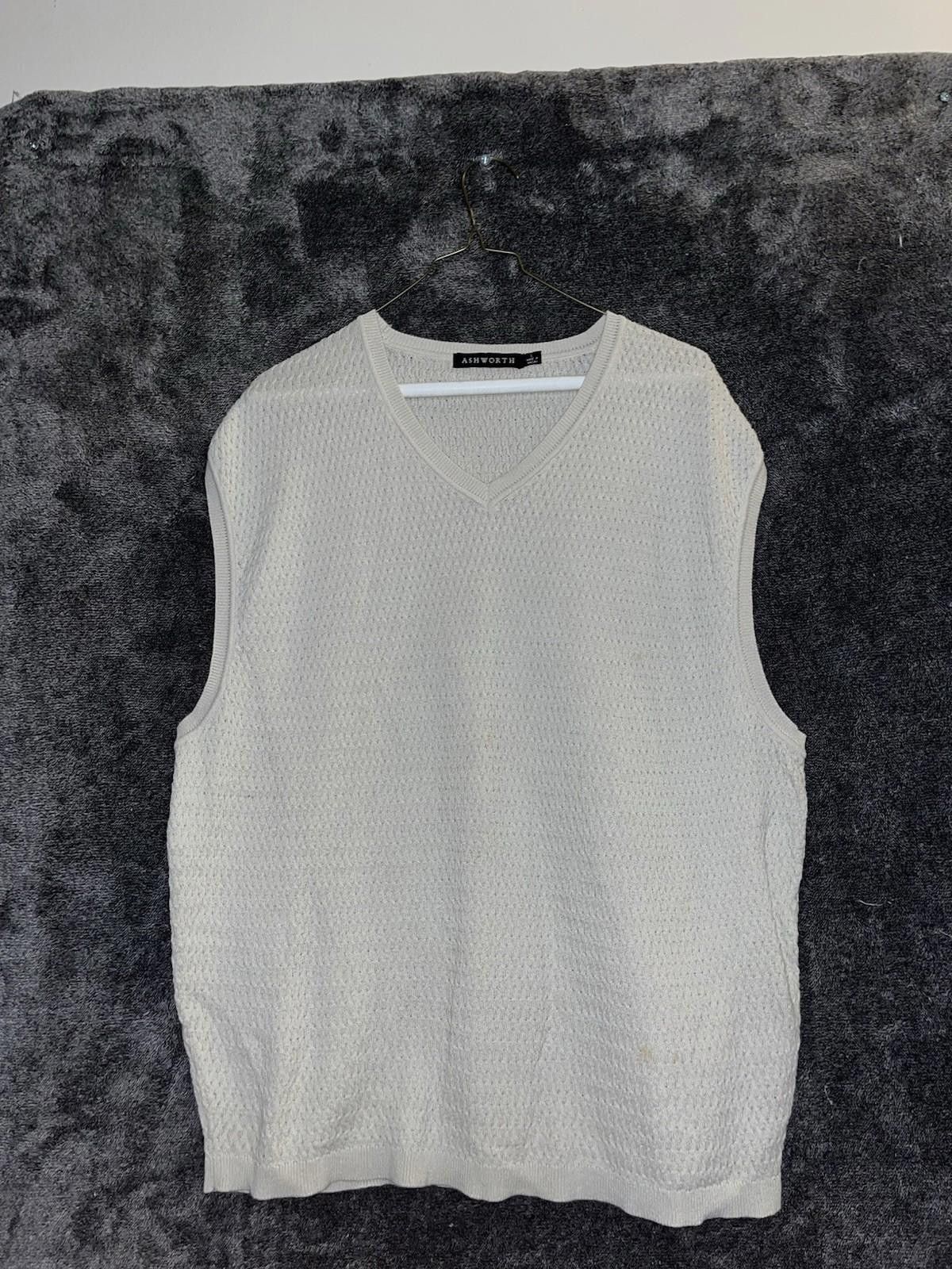 Ashworth Ashworth Textured V-Neck Sweater Vest - Size Large Size US L / EU 52-54 / 3 - 3 Thumbnail