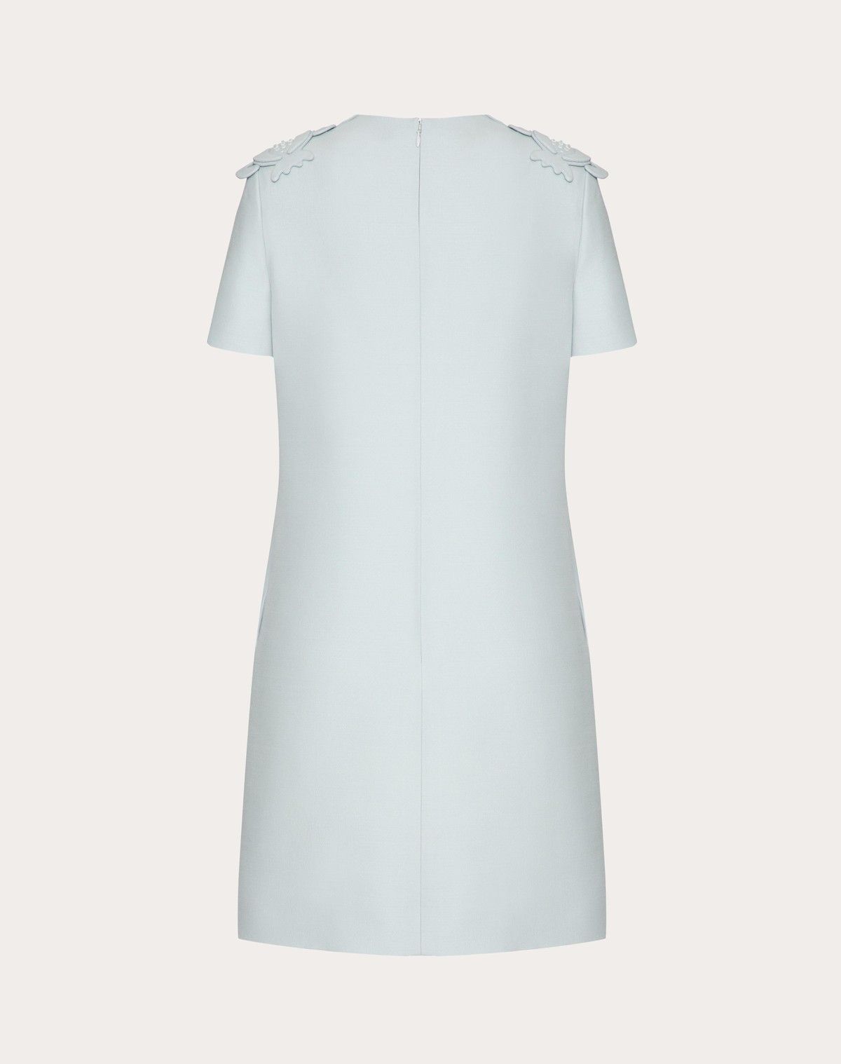 Valentino o1s1wg110525 Embroidered Crepe Coutoure Short Dress in Grey Size M / US 6-8 / IT 42-44 - 2 Thumbnail