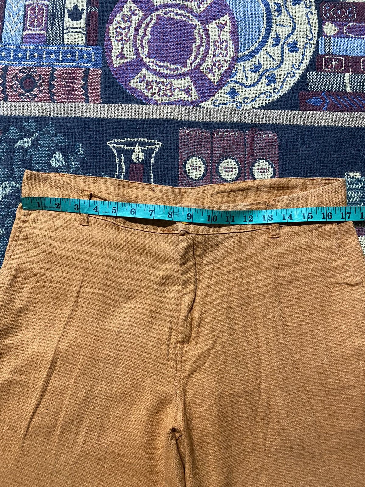 Japanese Brand × Vintage Vintage Short Pants Free Nature Linen Orange Size US 34 / EU 50 - 3 Thumbnail