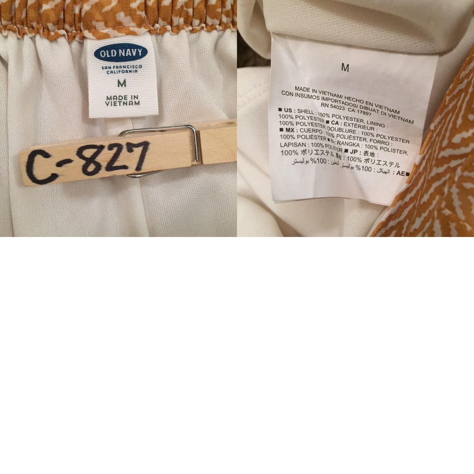 Old Navy Old Navy Skirt Women M Beige Herringbone Lined Pull On A-Line Elastic Waist Short Size 32" / US 10 / IT 46 - 8 Thumbnail