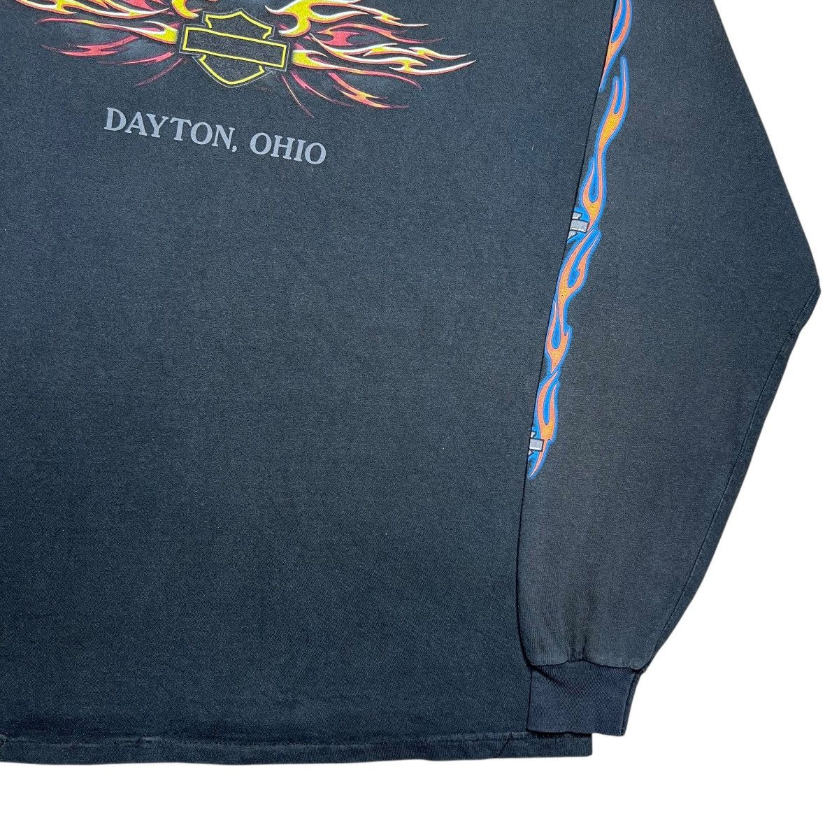 Harley Davidson Vintage 2003 Harley Davidson Flame Long Sleeve Pocket TShirt Size US XL / EU 56 / 4 - 24 Thumbnail