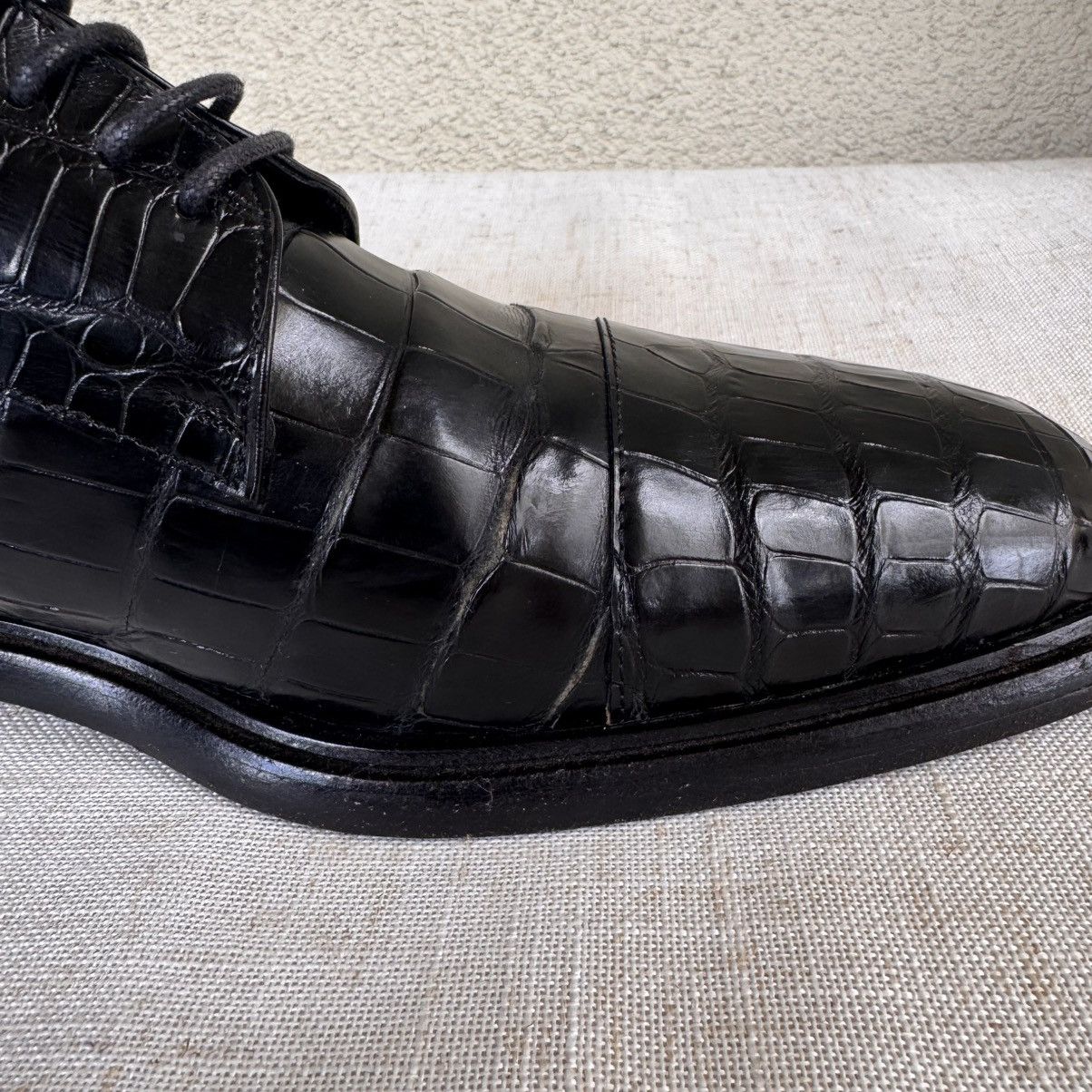 Gucci GUCCI Crocodile Lace Up Oxford-Men's 10.5 US-M to Wide-BLAck Size US 10.5 / EU 43-44 - 9 Thumbnail