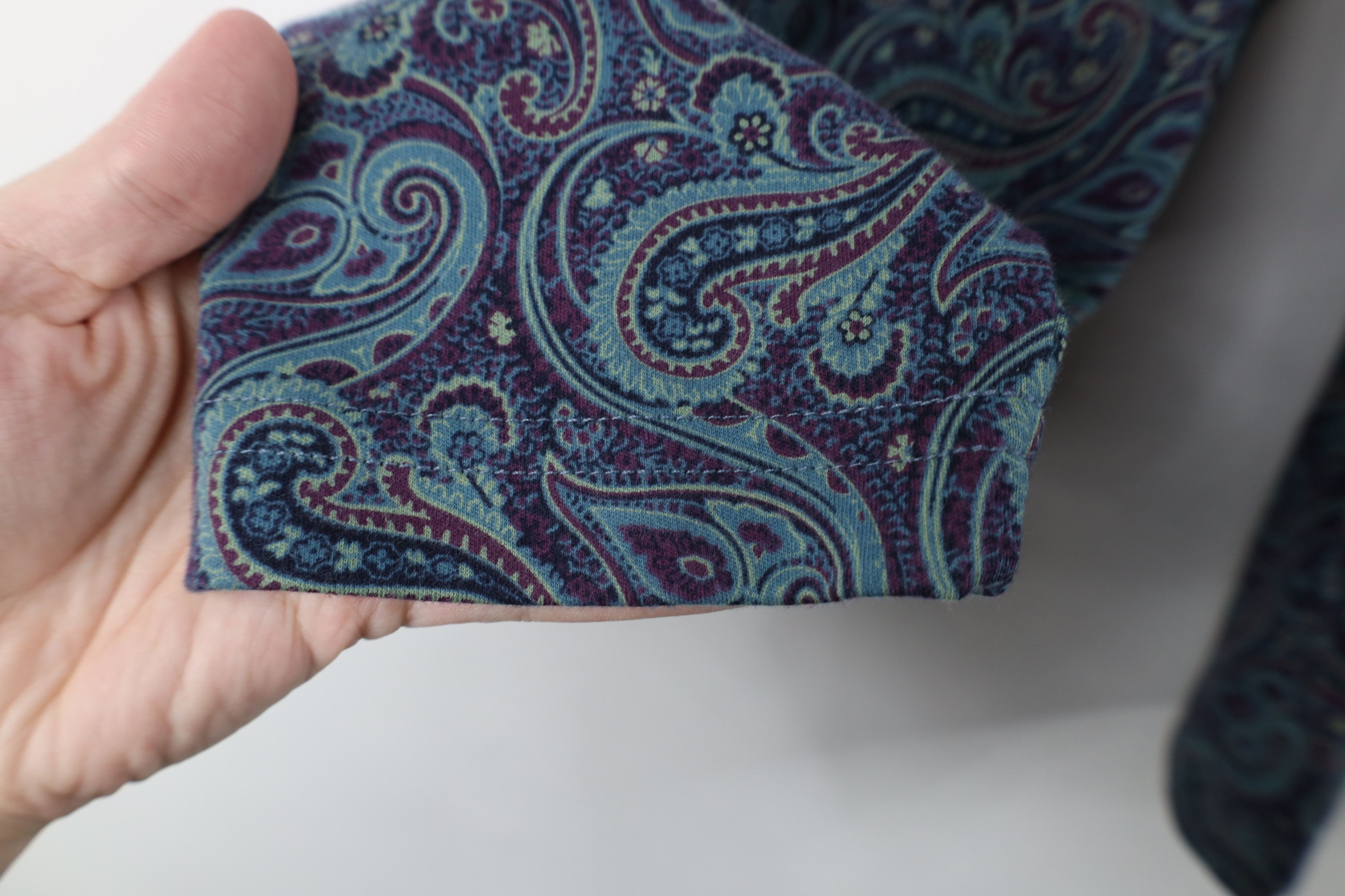 Lands' End Vintage 90s Lands End Paisley Long Sleeve Turtleneck T-Shirt Size XL / US 12-14 / IT 48-50 - 5 Thumbnail