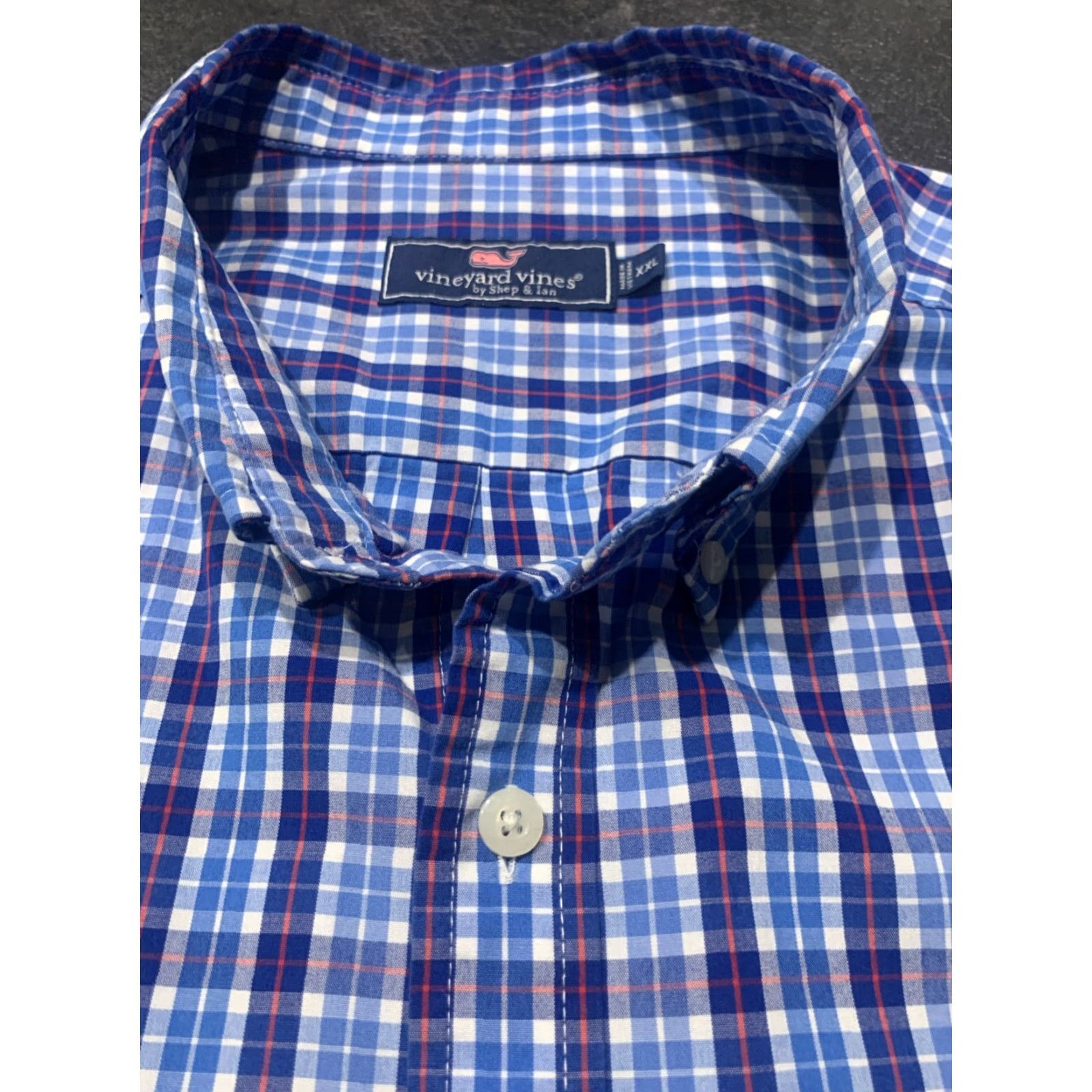 Vineyard Vines VINTAGE Vineyard Vines Murray Shirt Button-Down Men 2XL Long Sleeve Blue Plaid Classic Fit Size US XXL / EU 58 / 5 - 4 Thumbnail