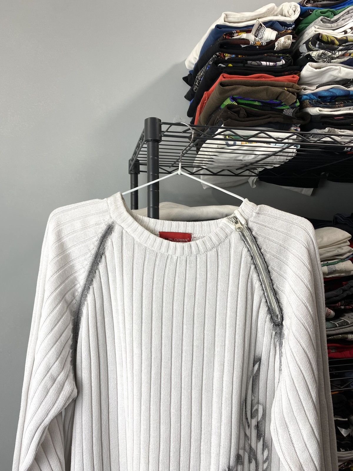 Japanese Brand Y2K Vintage Striped Diesel Style Japanese Knit Sweater Size US L / EU 52-54 / 3 - 3 Thumbnail