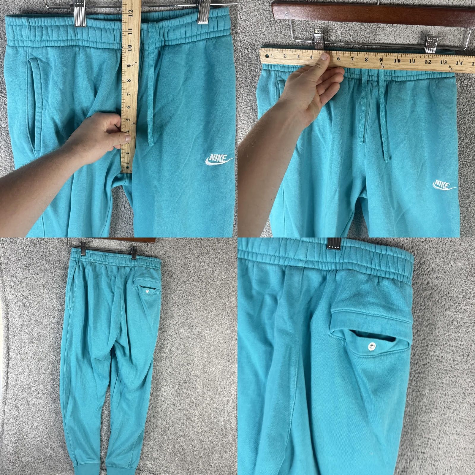 Nike Nike Sweatpants Jogger Mens Small S Blue Fleece Elastic Waist Pockets Swoosh Size US 29 - 8 Thumbnail