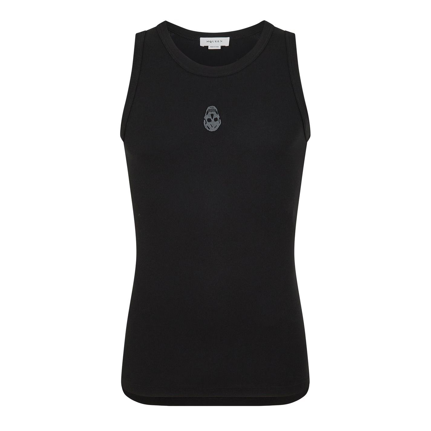 Alexander McQueen o1g2r1mq0326 Logo Fitted Tank Top in Black Size US XL / EU 56 / 4 - 1 Thumbnail