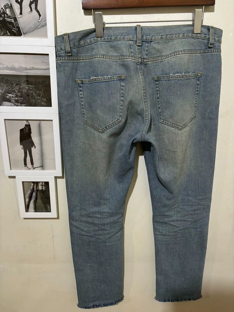 Yves Saint Laurent Saint Laurent 15 FW Genuine Light Blue Wash Knife Cut Frin Size US 34 / EU 50 - 4 Thumbnail