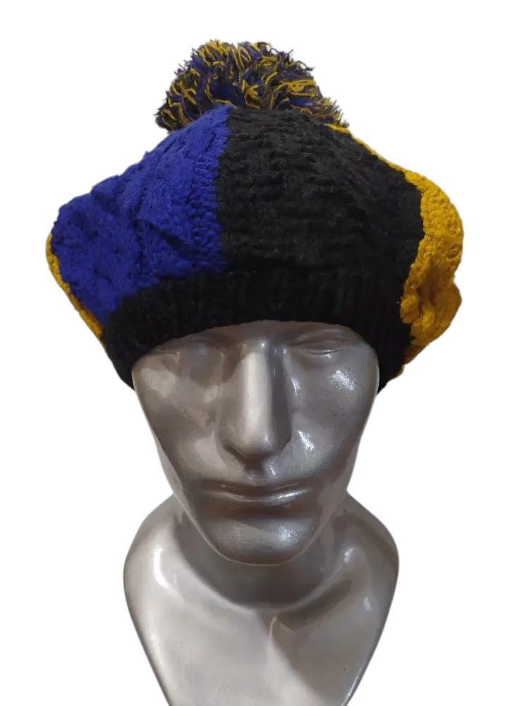 Japanese Brand LOVABLE Japan Colour Blok Design Hats Size ONE SIZE - 1 Thumbnail