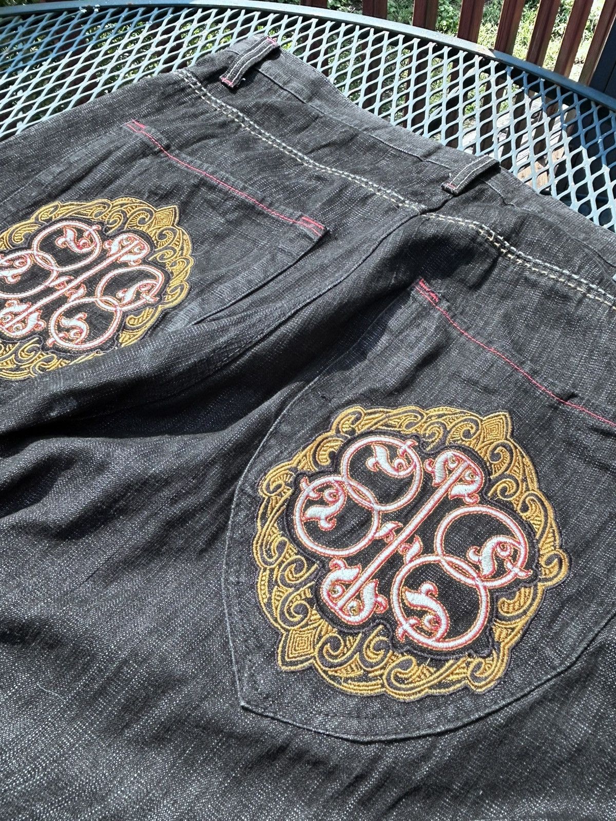 Other CRAZY RARE REFUSE DENIM Y2K EMBROIDERED JEANS BAGGY Size US 40 / EU 56 - 2 Thumbnail