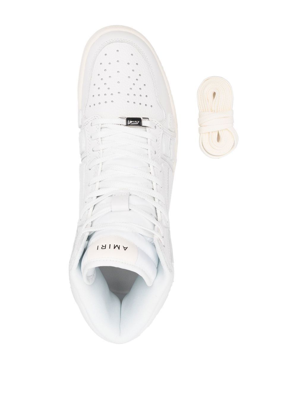 Amiri o1w1db11224 Skeltop High-Top Leather Sneakers in White Size US 8 / EU 41 - 4 Thumbnail