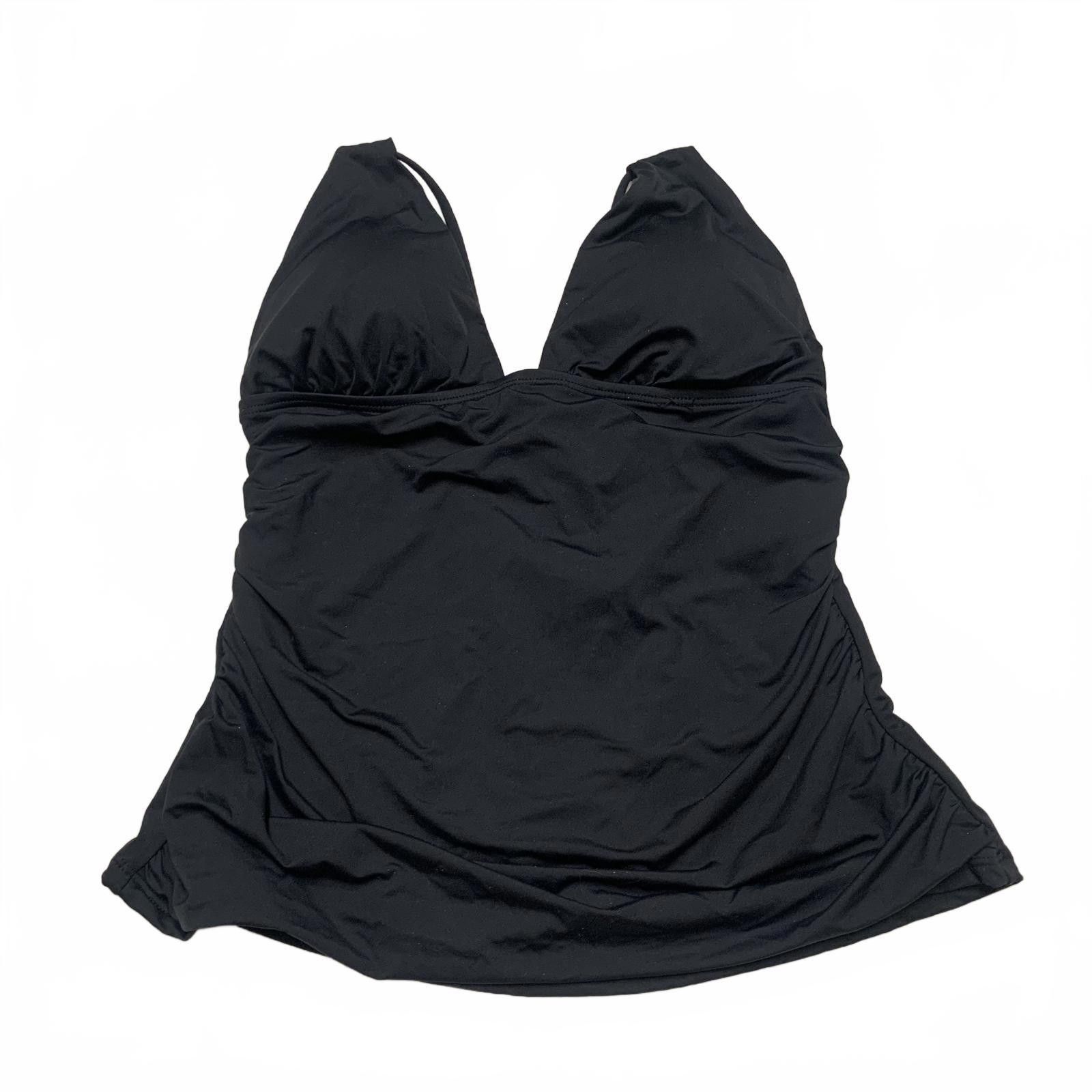 Other La Blanca Women's Size 10 Black Halter Swim Top Ruched Bust Size ONE SIZE - 1 Thumbnail