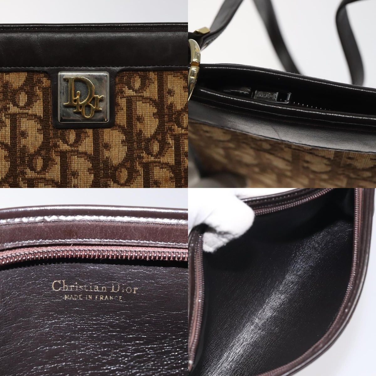 Dior DIOR Trotter Canvas Shoulder Bag Brown Size ONE SIZE - 11 Thumbnail