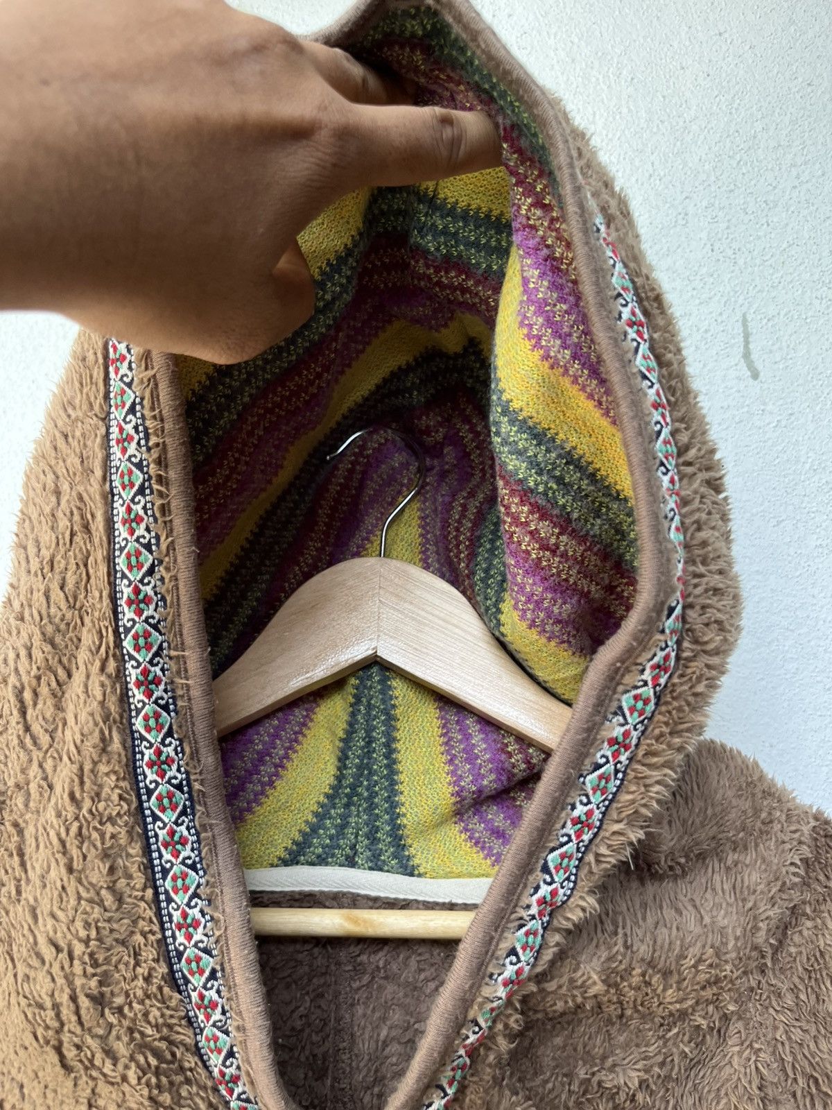 If Six Was Nine 💥Navajo Tribal Motives Chimaiyo Faux Fur Hoodie Size US L / EU 52-54 / 3 - 8 Thumbnail