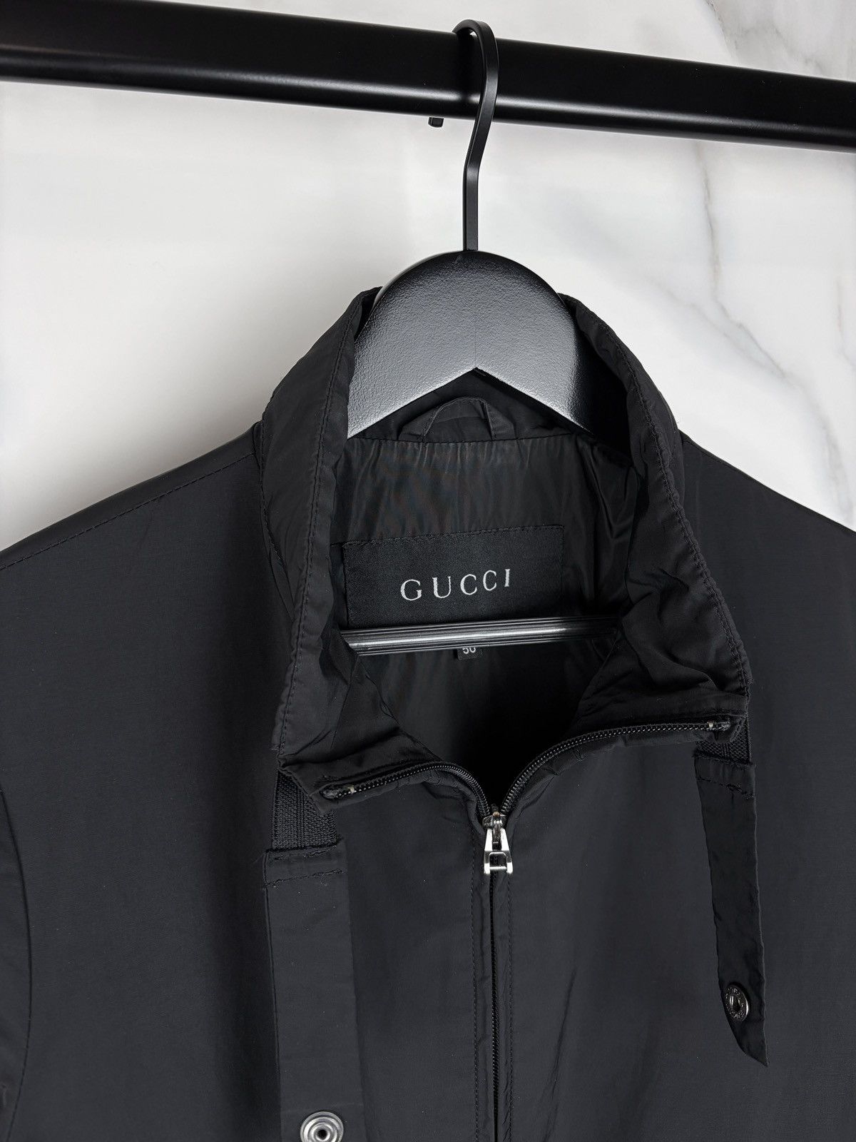 Gucci Gucci Tom Ford Vintage Padded Nylon Bomber Jacket Black Size US M / EU 48-50 / 2 - 2 Thumbnail